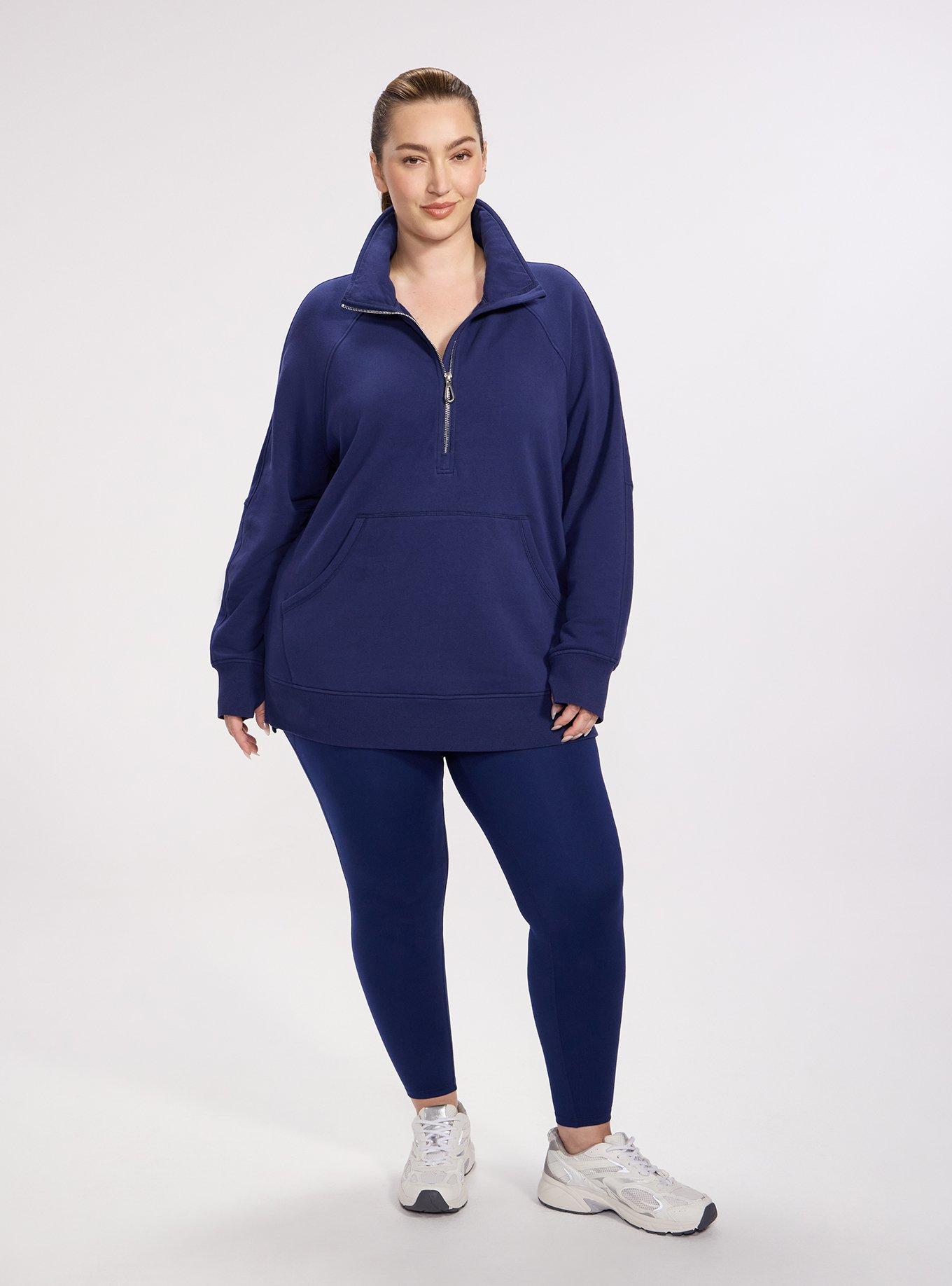TRU Everyday Fleece Half Zip Active Sweatshirt, MEDIEVAL BLUE, alternate