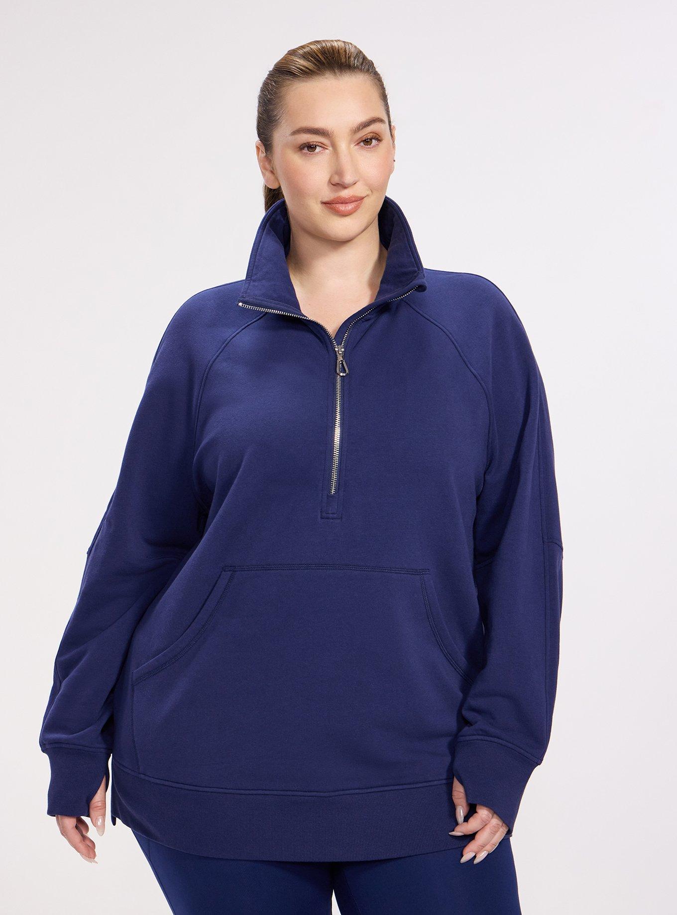 TRU Everyday Fleece Half Zip Active Sweatshirt, MEDIEVAL BLUE, hi-res