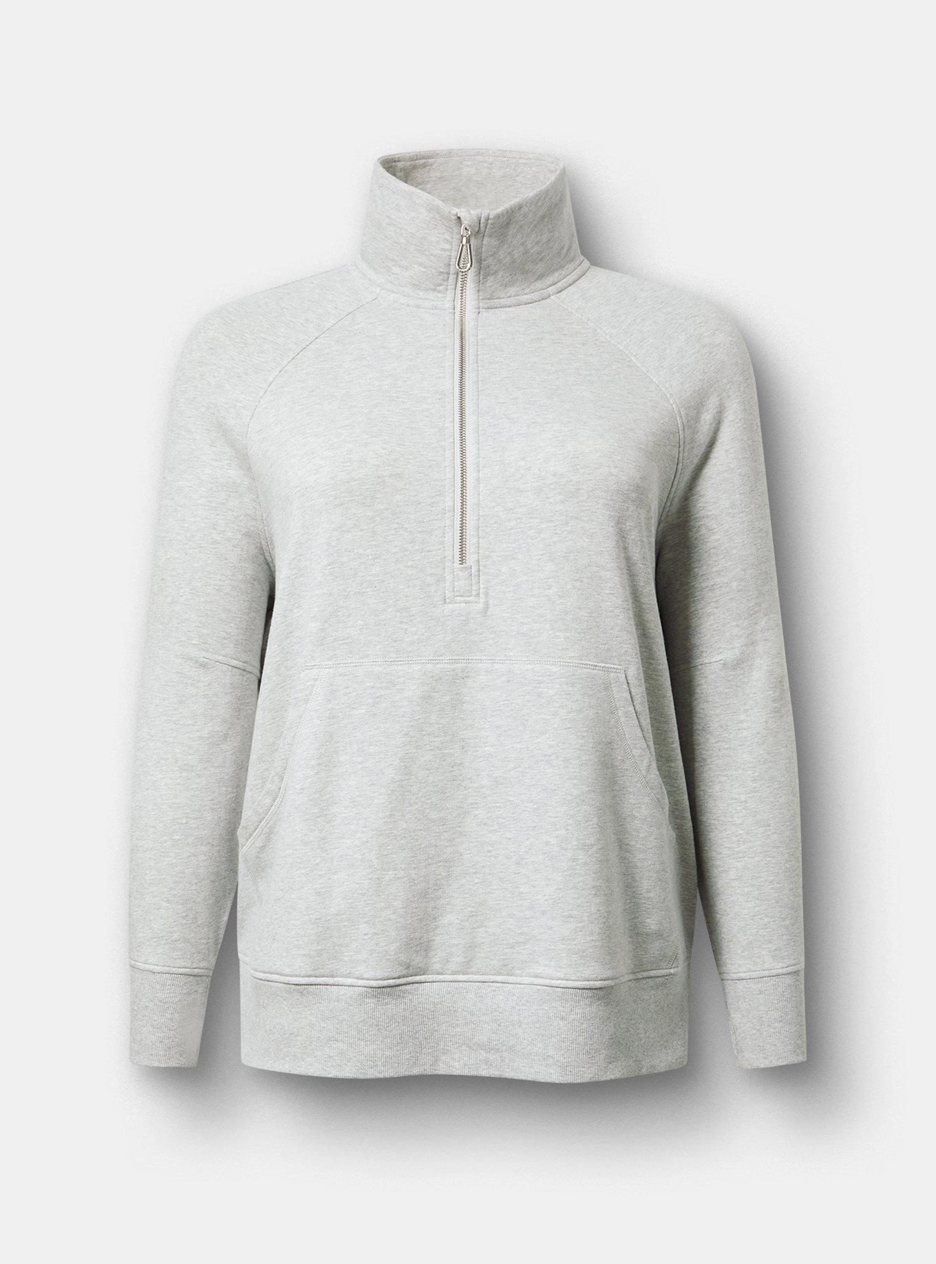 Plus Size - TRU Everyday Fleece Half Zip Active Sweatshirt - Torrid