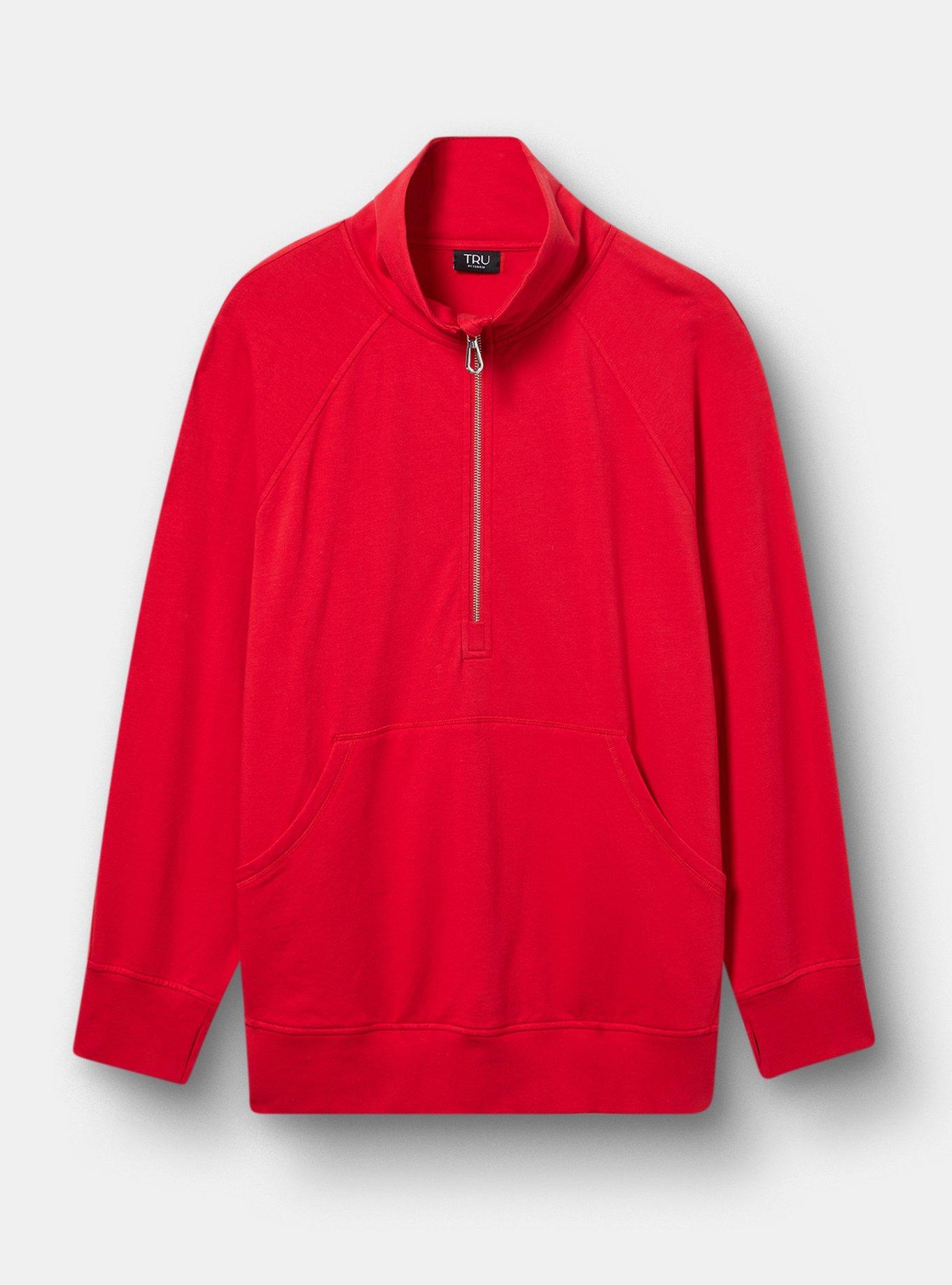 TRU Everyday Fleece Half Zip Active Sweatshirt, URBAN RED, hi-res