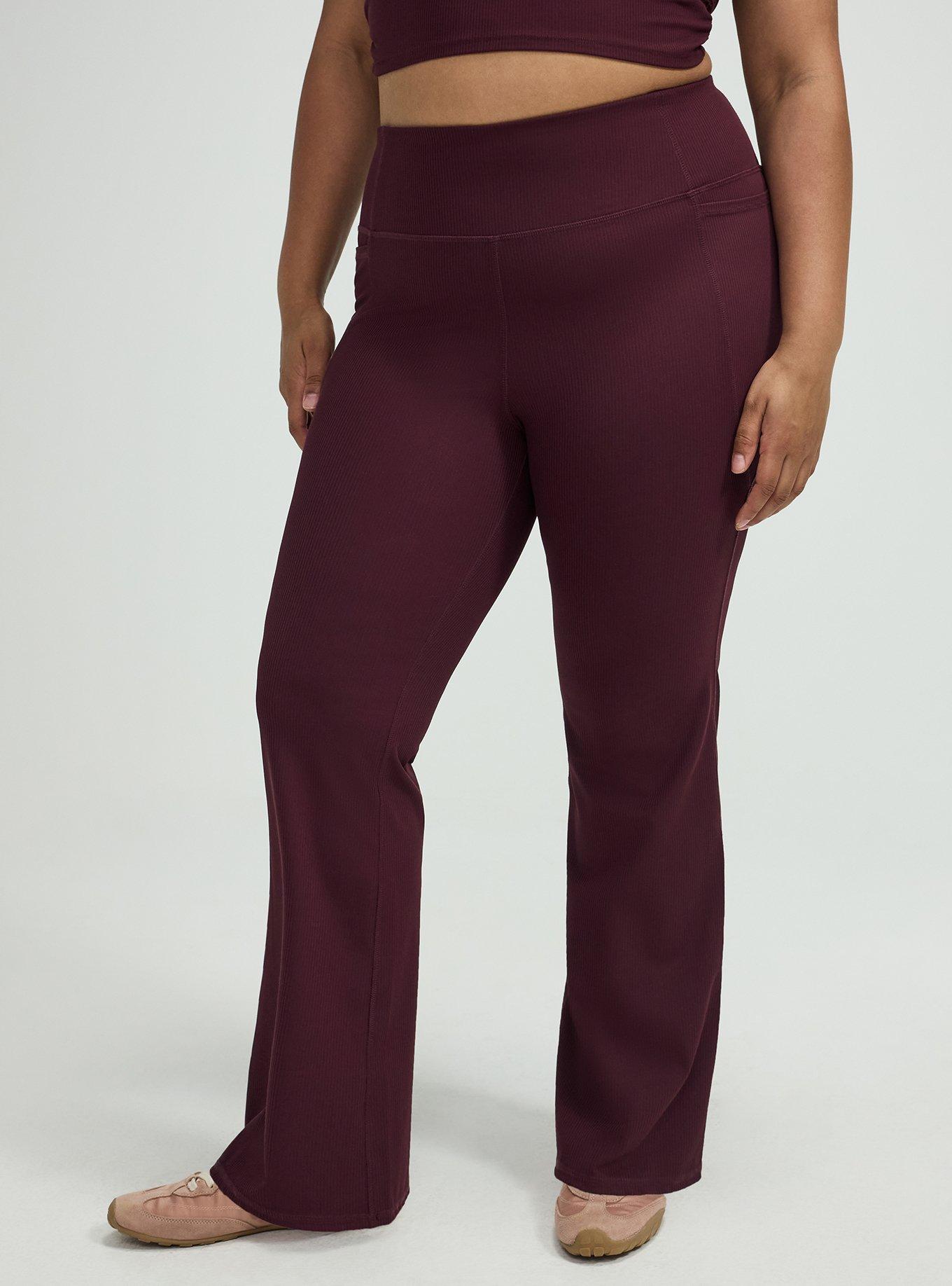 TRU Performance Rib Active Yoga Pant, WINETASTING, alternate