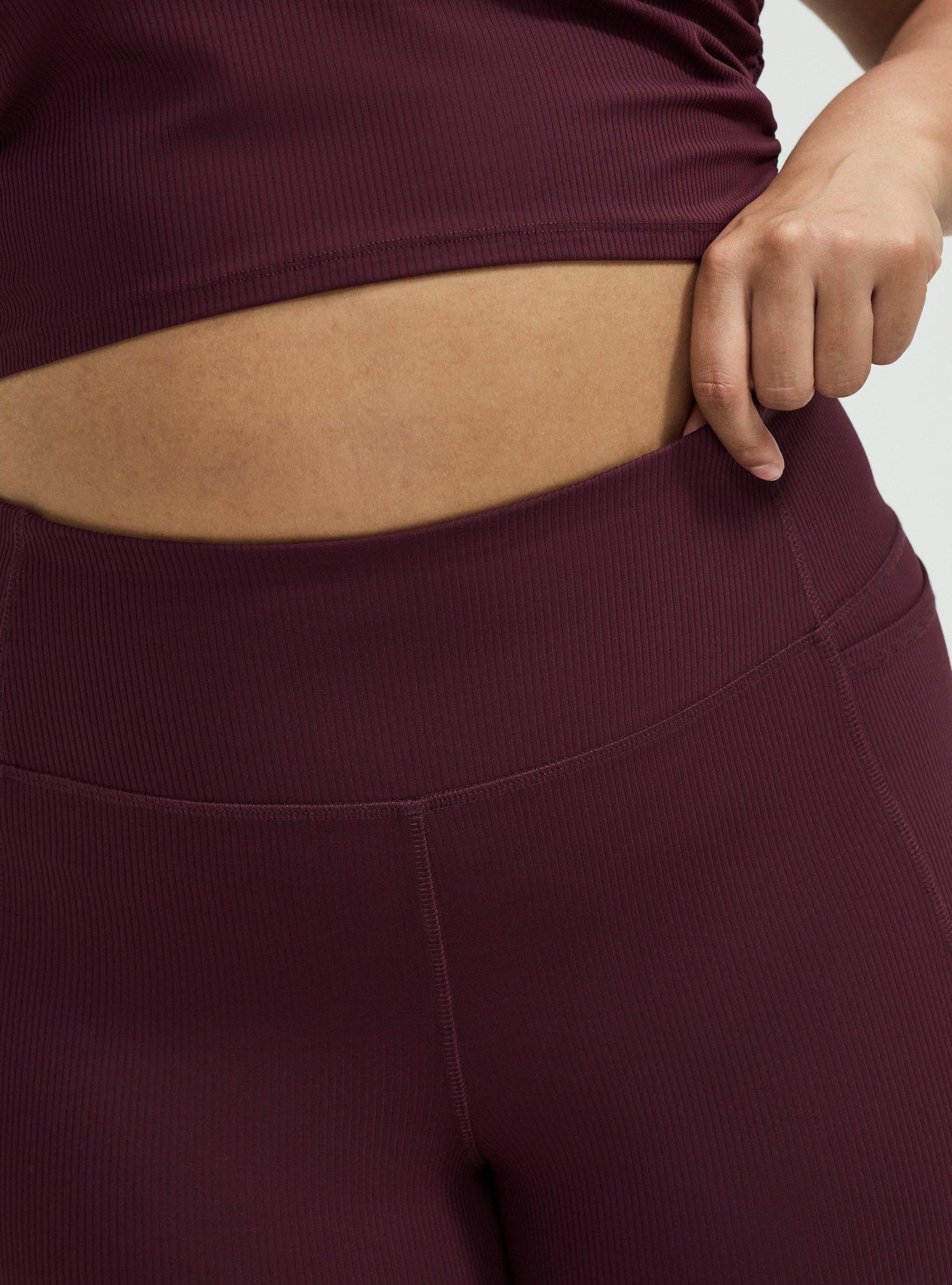 TRU Performance Rib Active Yoga Pant, WINETASTING, alternate