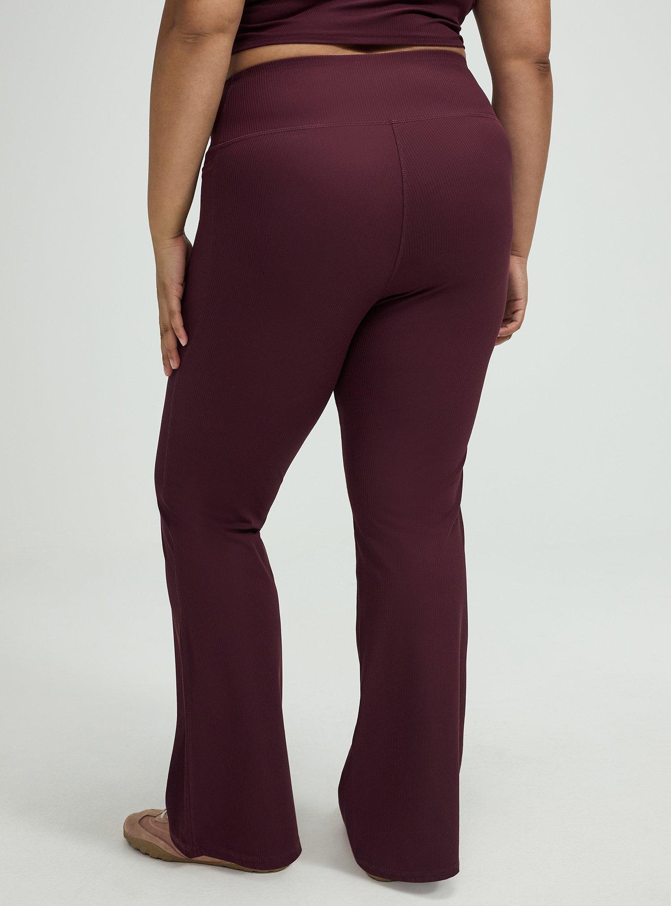 TRU Performance Rib Active Yoga Pant, WINETASTING, alternate