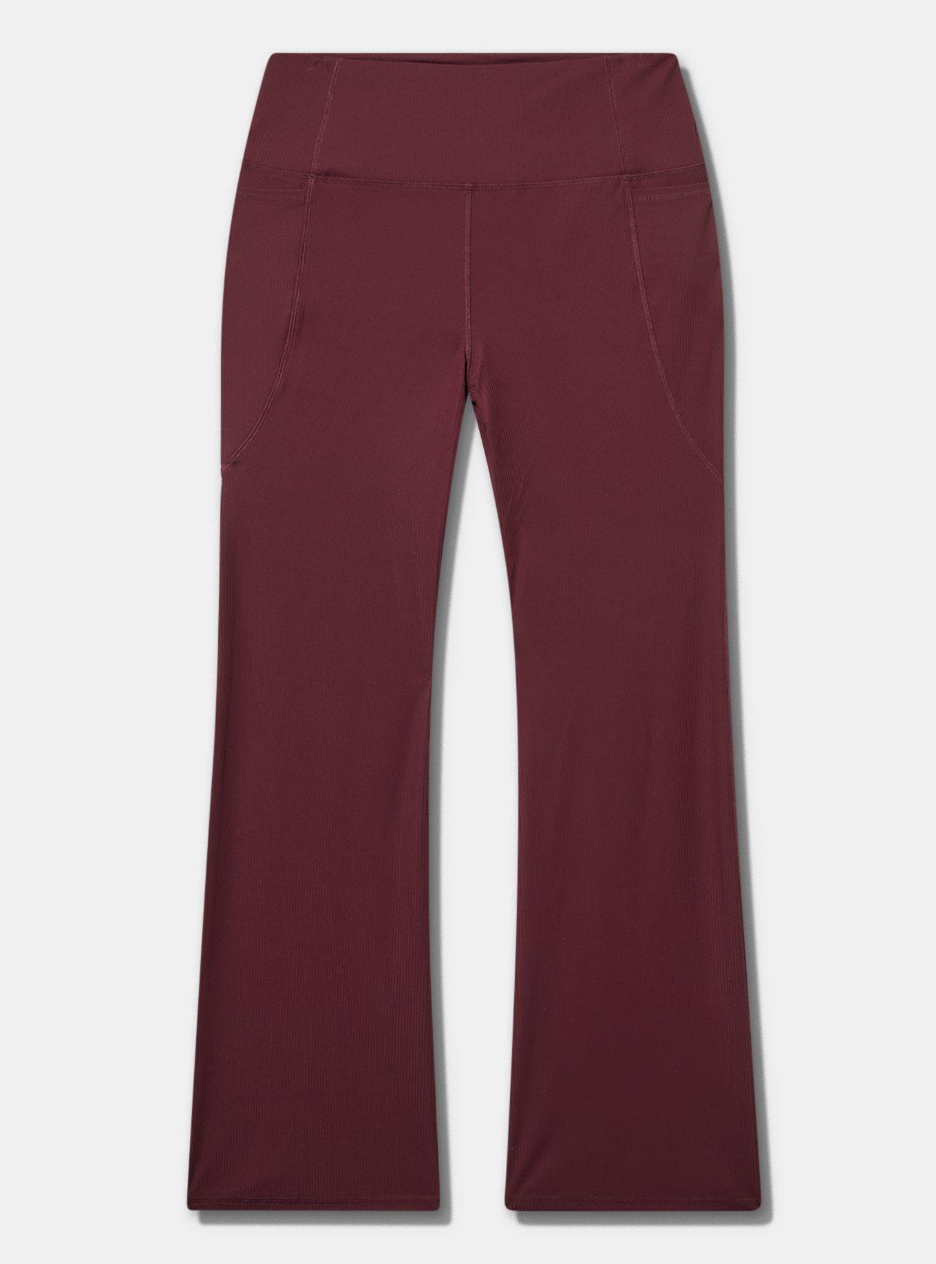TRU Performance Rib Active Yoga Pant, WINETASTING, flat