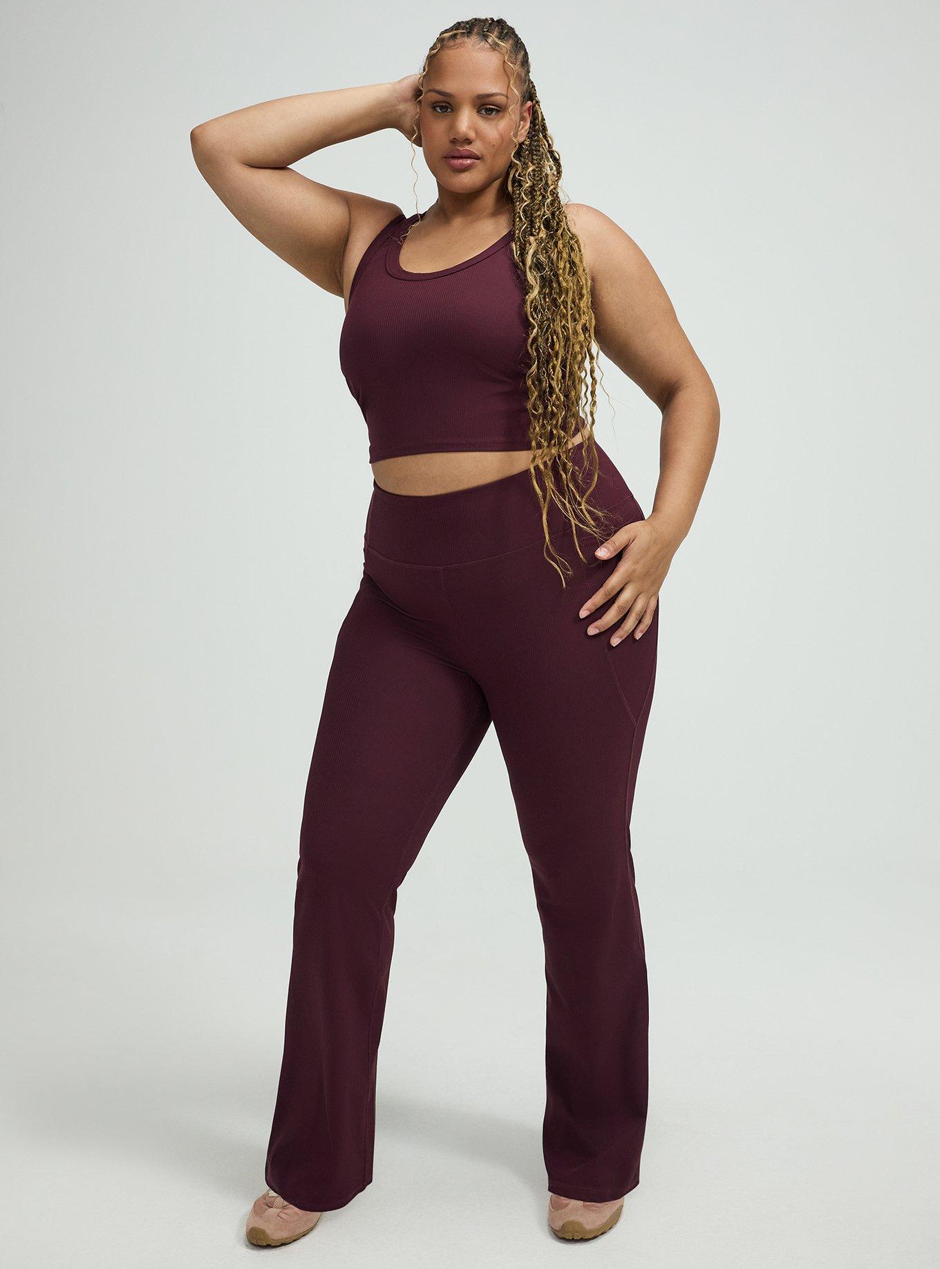 TRU Performance Rib Active Yoga Pant, WINETASTING, hi-res