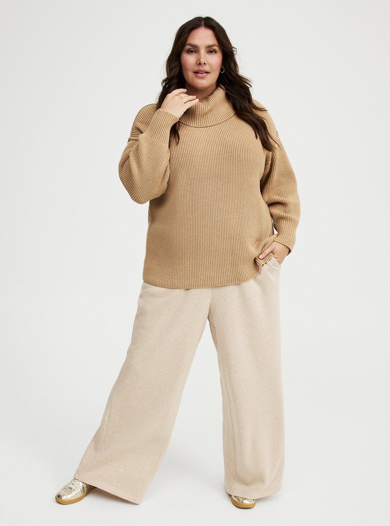 Ribbed Turtleneck Pullover Sweater