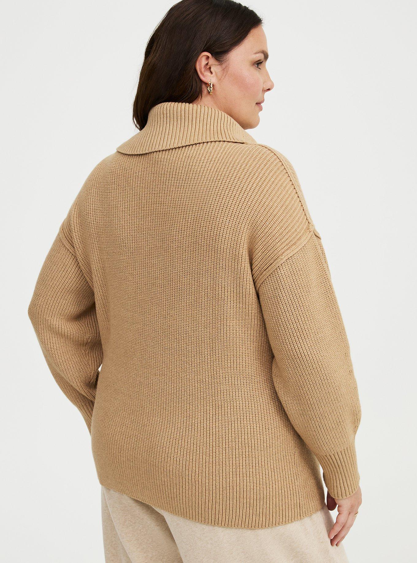 Ribbed Turtleneck Pullover Sweater