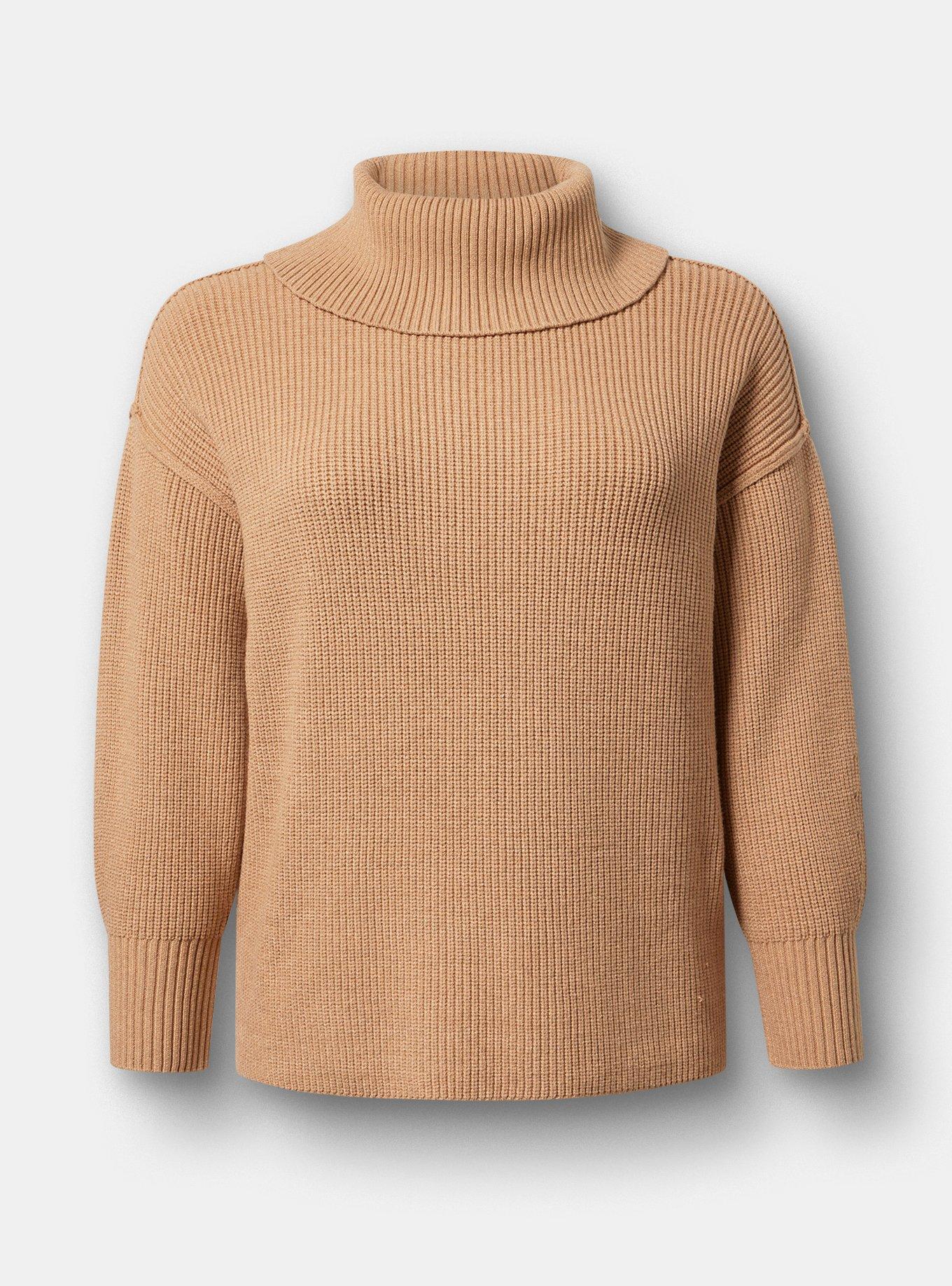 Ribbed Turtleneck Pullover Sweater