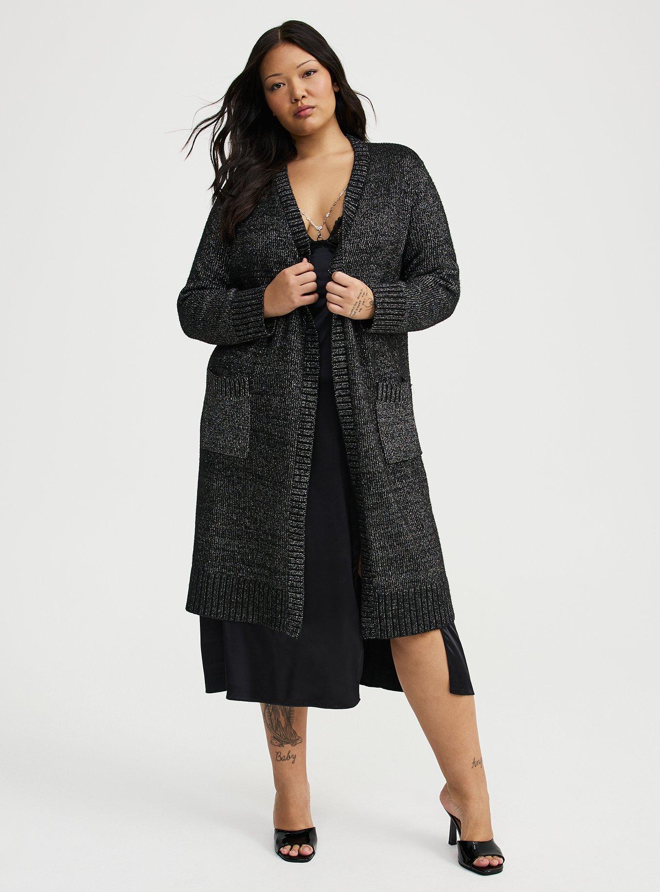 Metallic Duster Sweater