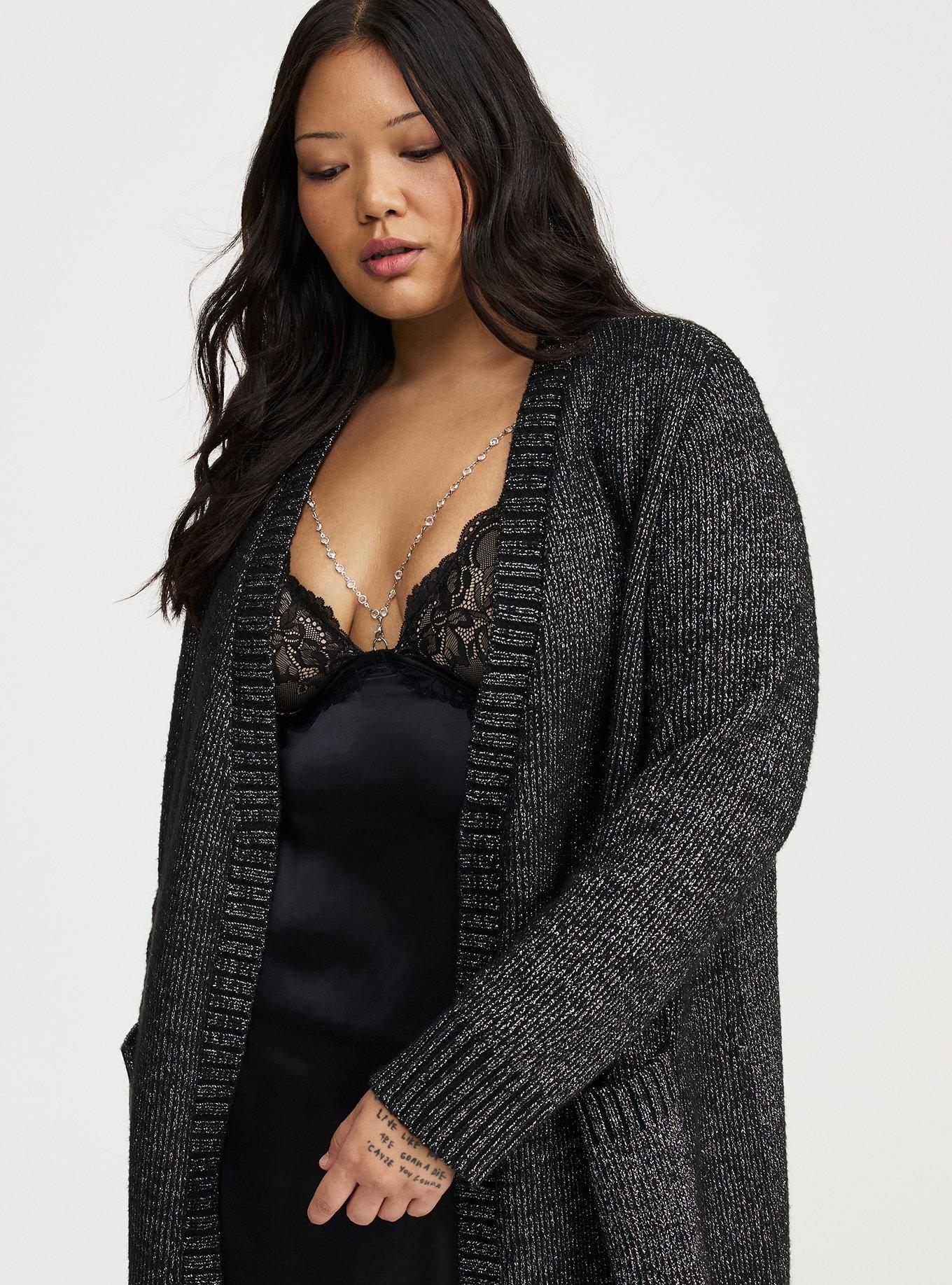 Metallic Duster Sweater