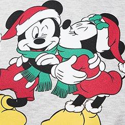 Mickey Mouse Relaxed Fleece Sweatshirt, KISSING MINNIE LT HEATHER GRAY, swatch