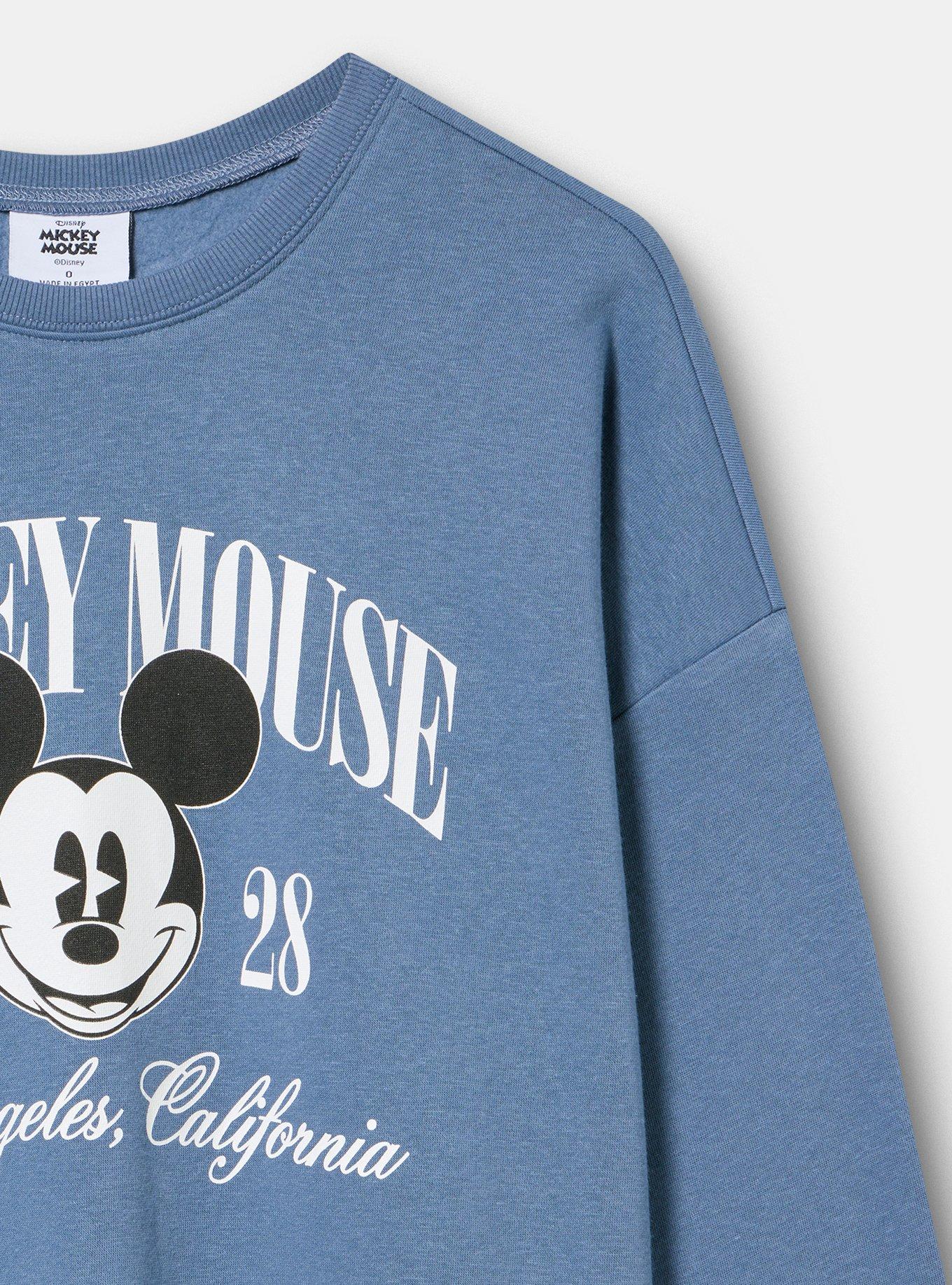 Disney Mickey Mouse Relaxed Fleece Sweatshirt, MICKEY MOUSE CALIFORNIA BLUE, alternate