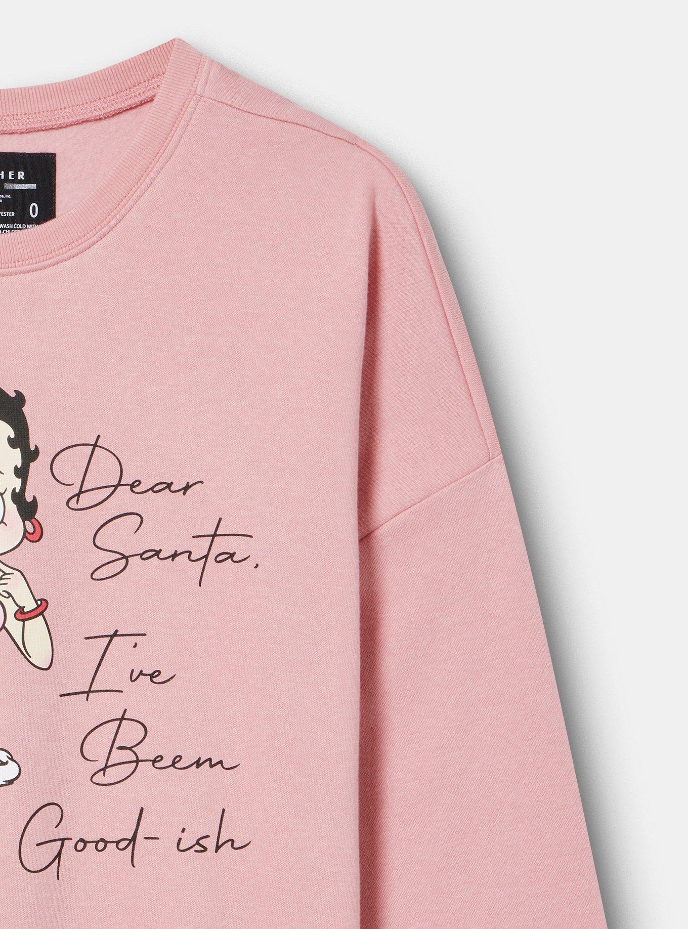 Betty Boop Christmas Oversized Fleece Sweatshirt