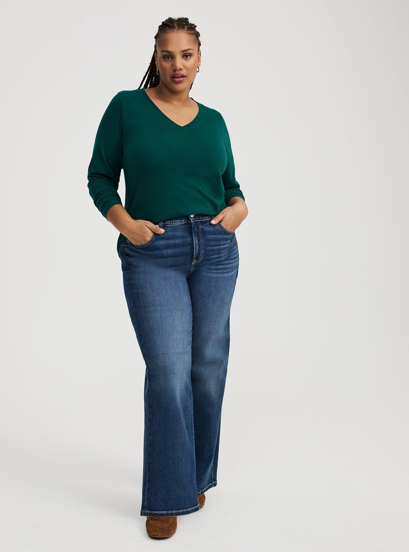 Girlfriend  V-Neck Long Sleeve Tee