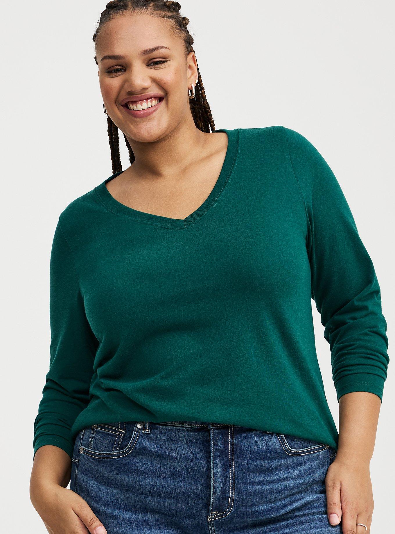 Girlfriend  V-Neck Long Sleeve Tee