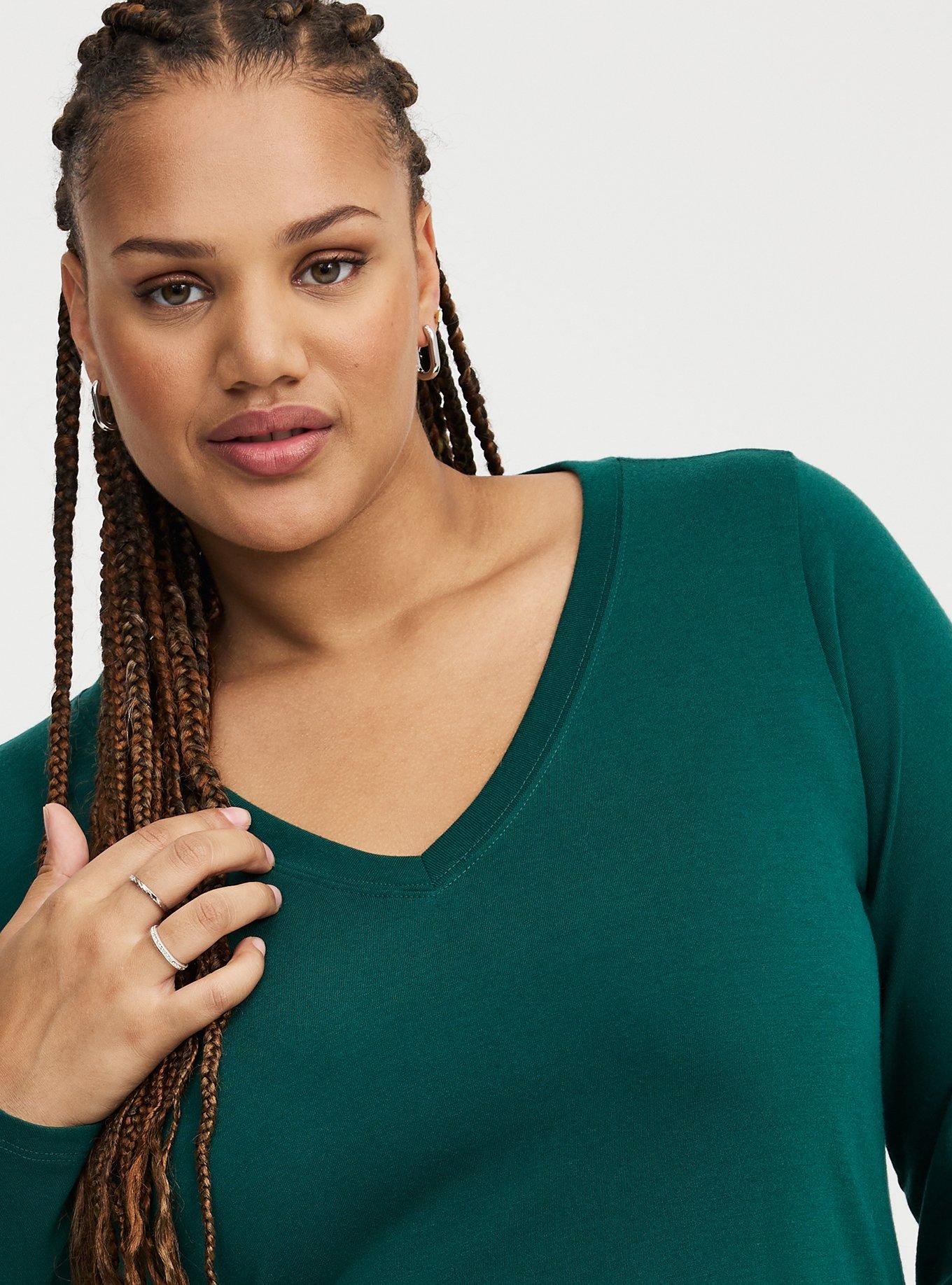 Girlfriend  V-Neck Long Sleeve Tee