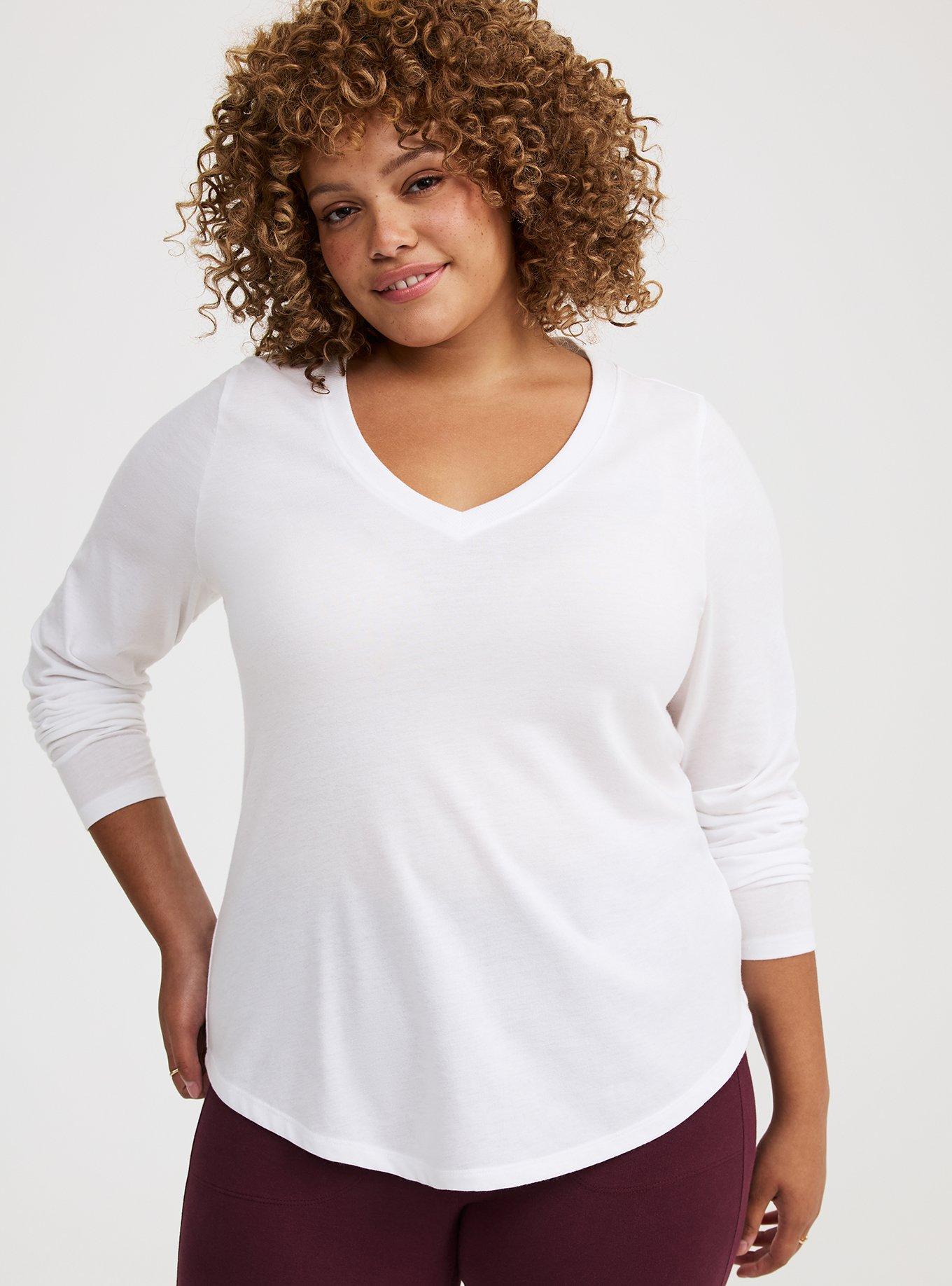 Girlfriend Signature Jersey Long Sleeve V-Neck Tee