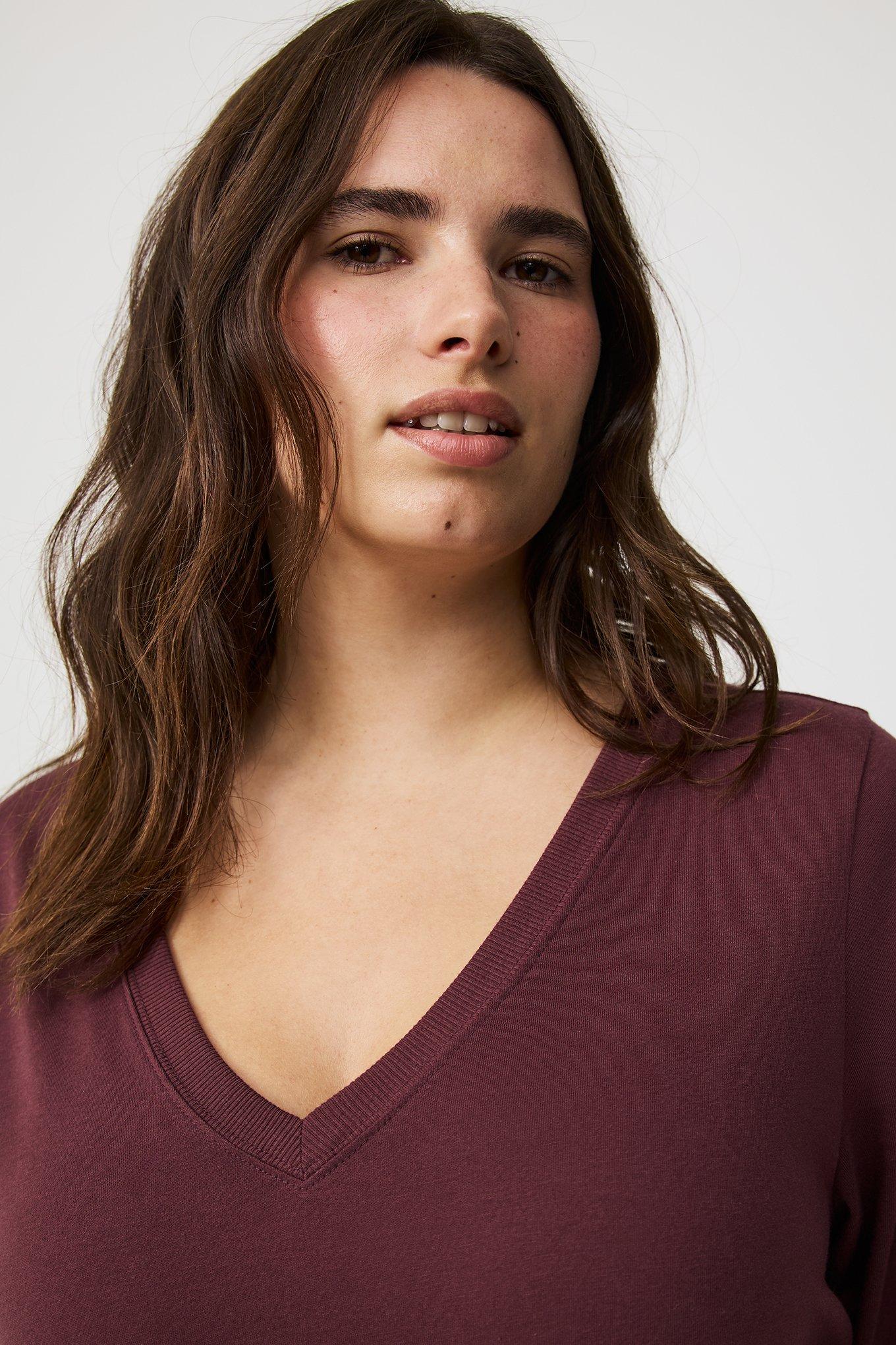 Girlfriend Signature Jersey Long Sleeve V-Neck Tee