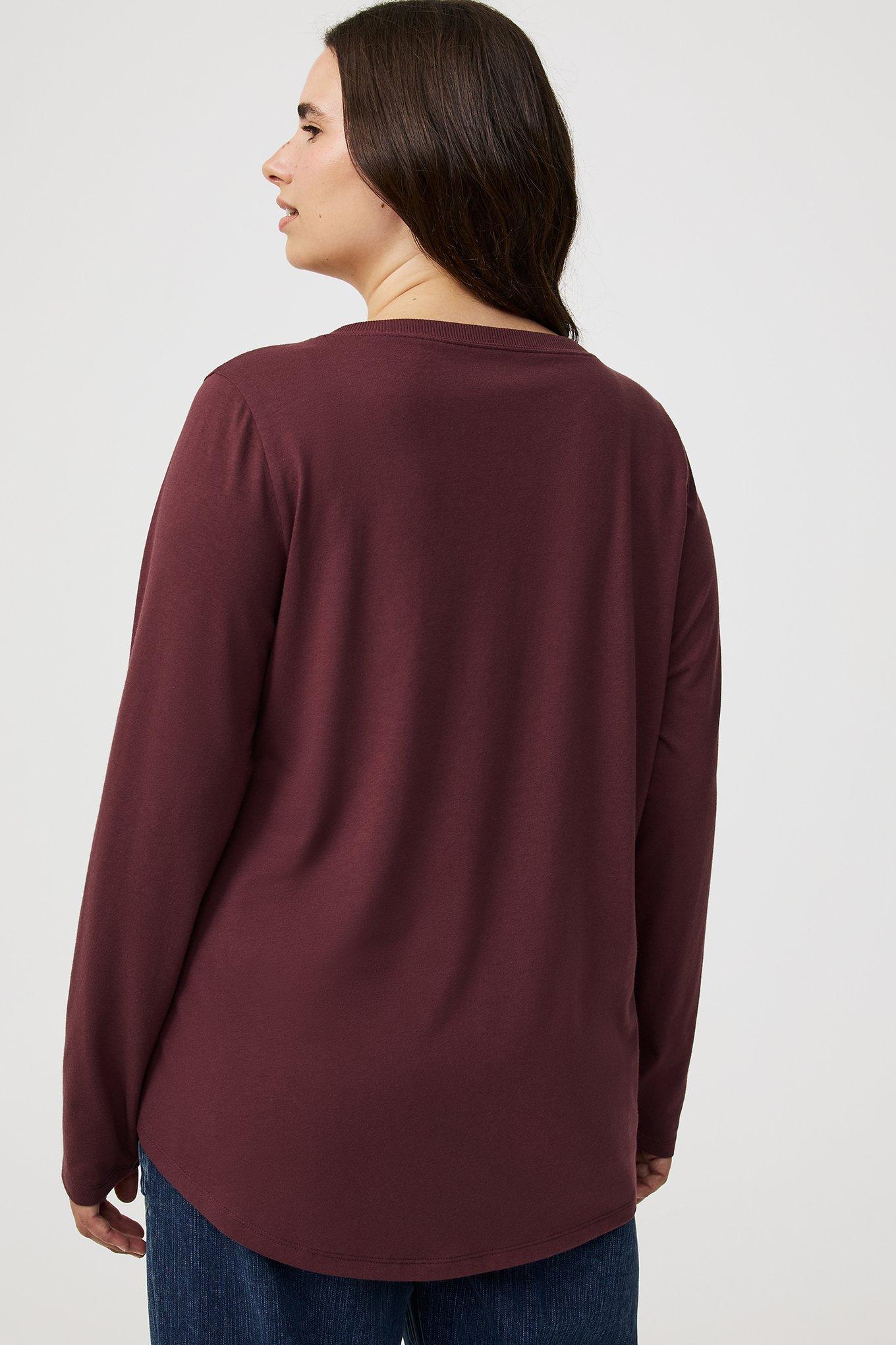 Girlfriend Signature Jersey Long Sleeve V-Neck Tee