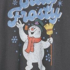 Plus Size Frosty the Snowman Long Sleeve Tee, STAY FROSTY VINTAGE BLACK, swatch