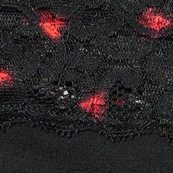 Plus Size Cotton Mid-Rise Lace Trim Hipster Panty, HEARTS OUT RICH BLACK, swatch