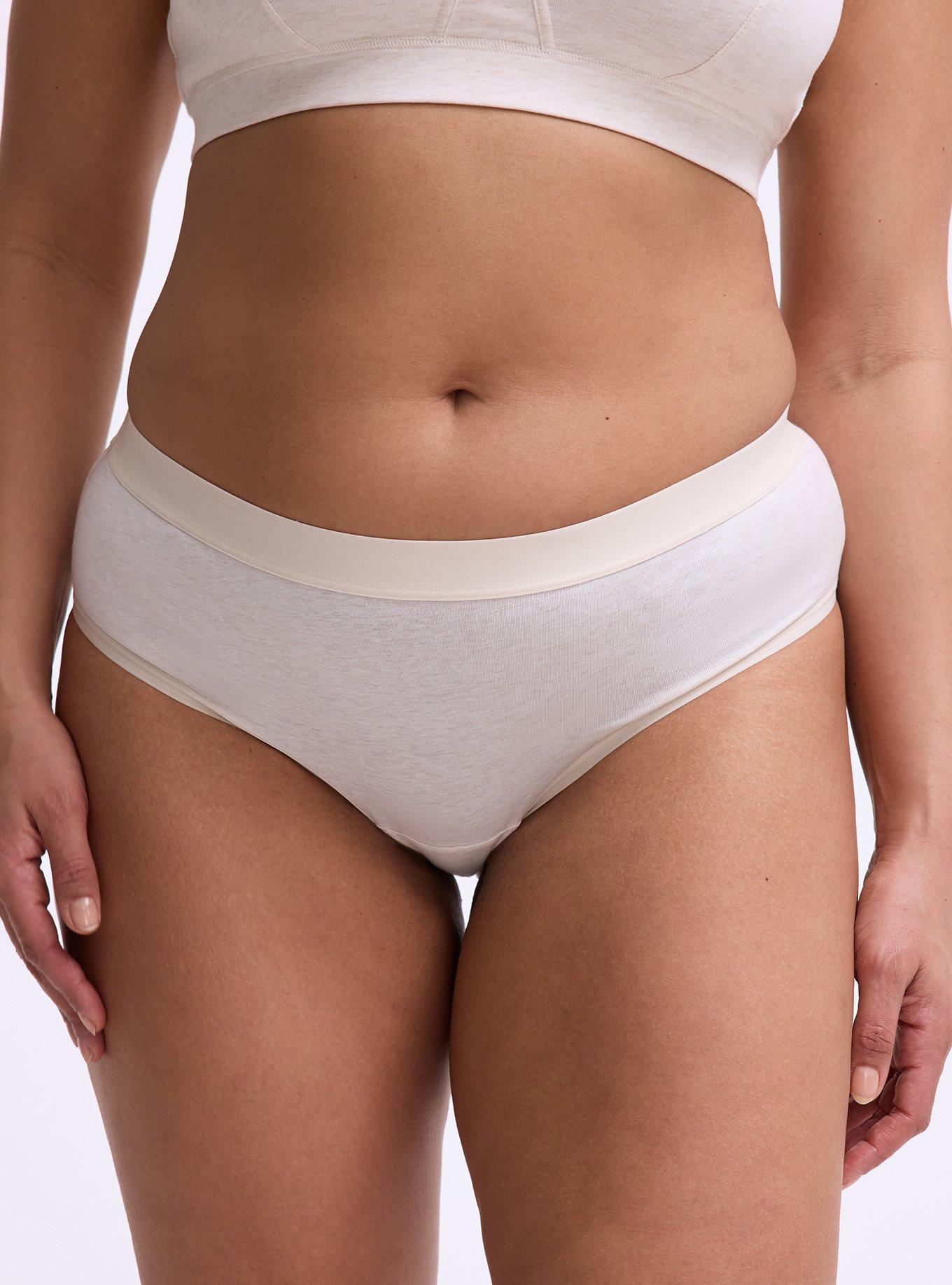 Cotton Mid-Rise Hipster Panty, HEATHER OATMEAL, alternate