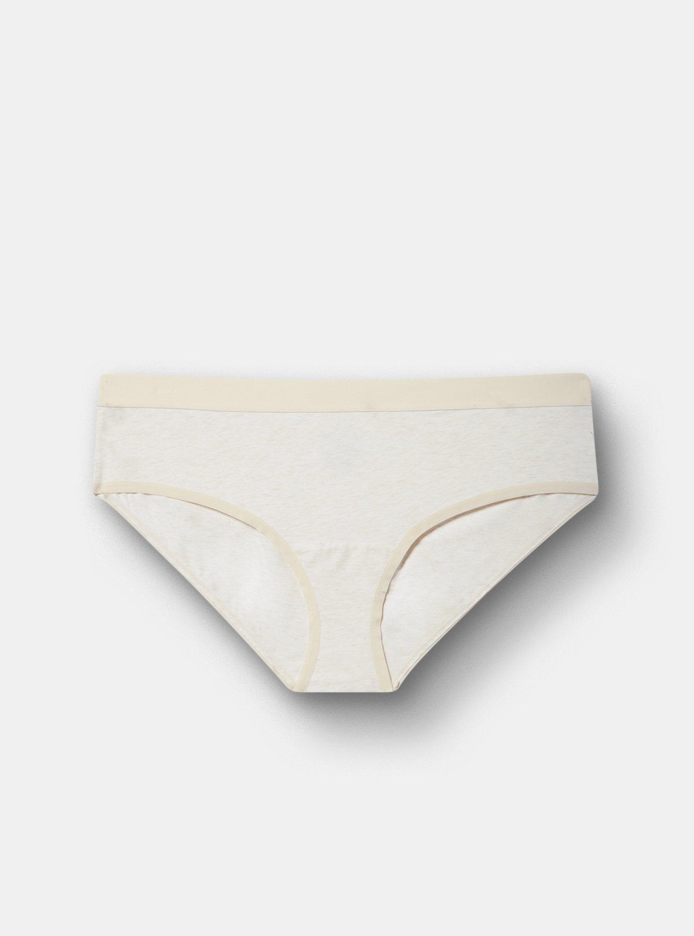 Cotton Mid-Rise Hipster Panty, HEATHER OATMEAL, hi-res
