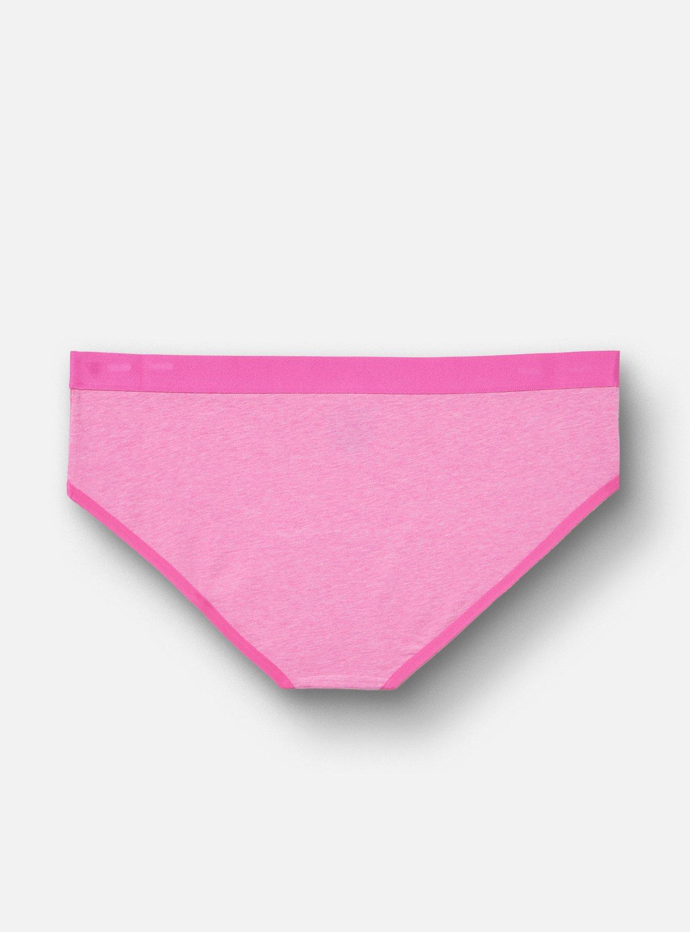 Cotton Mid-Rise Hipster Panty, FUCHSIA HEATHER, alternate