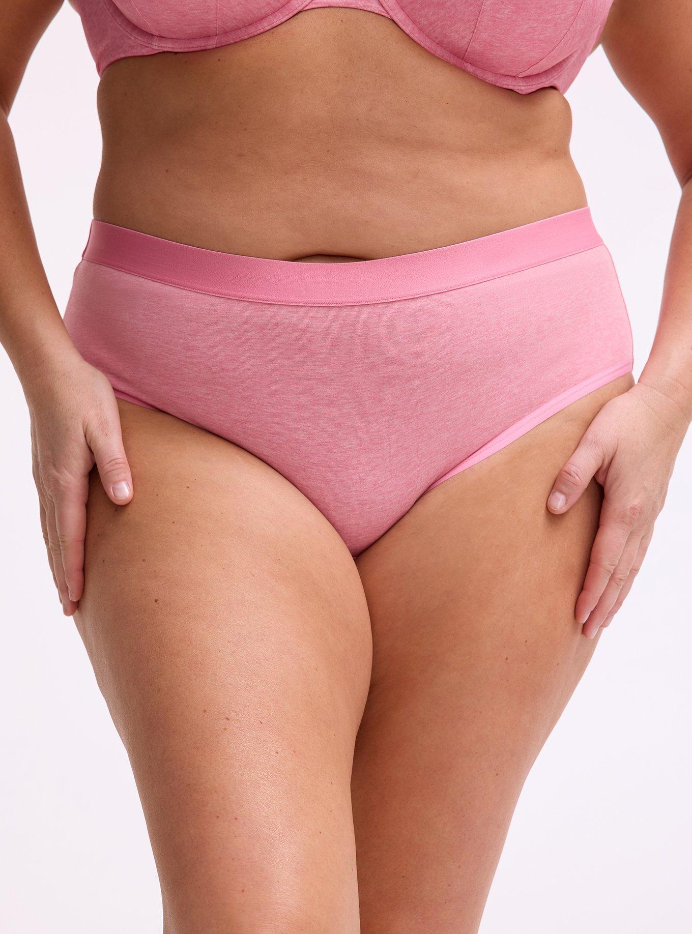 Cotton Mid-Rise Hipster Panty, CAMELLIA ROSE TRUE HEATHER, alternate