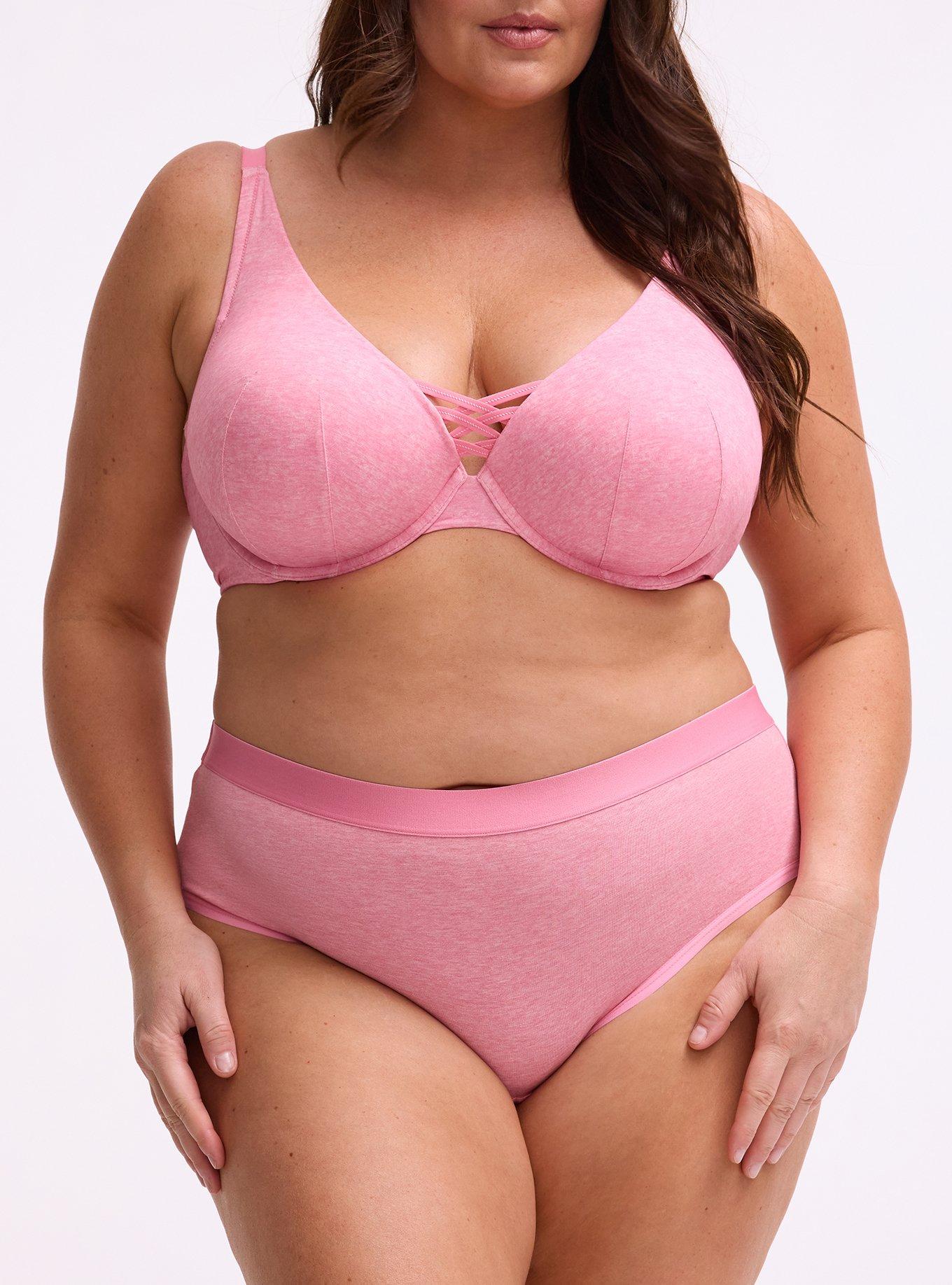 Cotton Mid-Rise Hipster Panty, CAMELLIA ROSE TRUE HEATHER, alternate