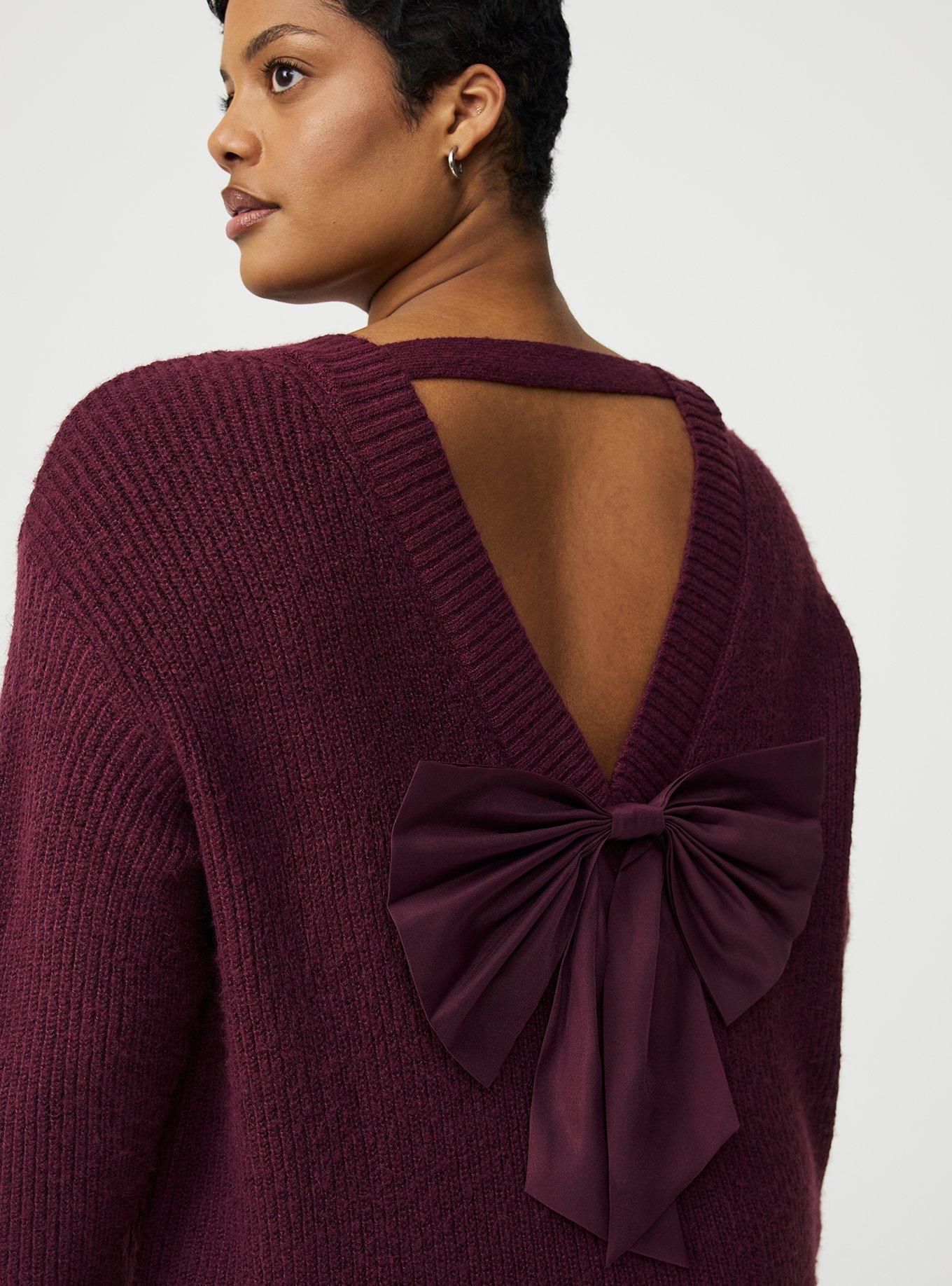 Back Bow Pullover Sweater