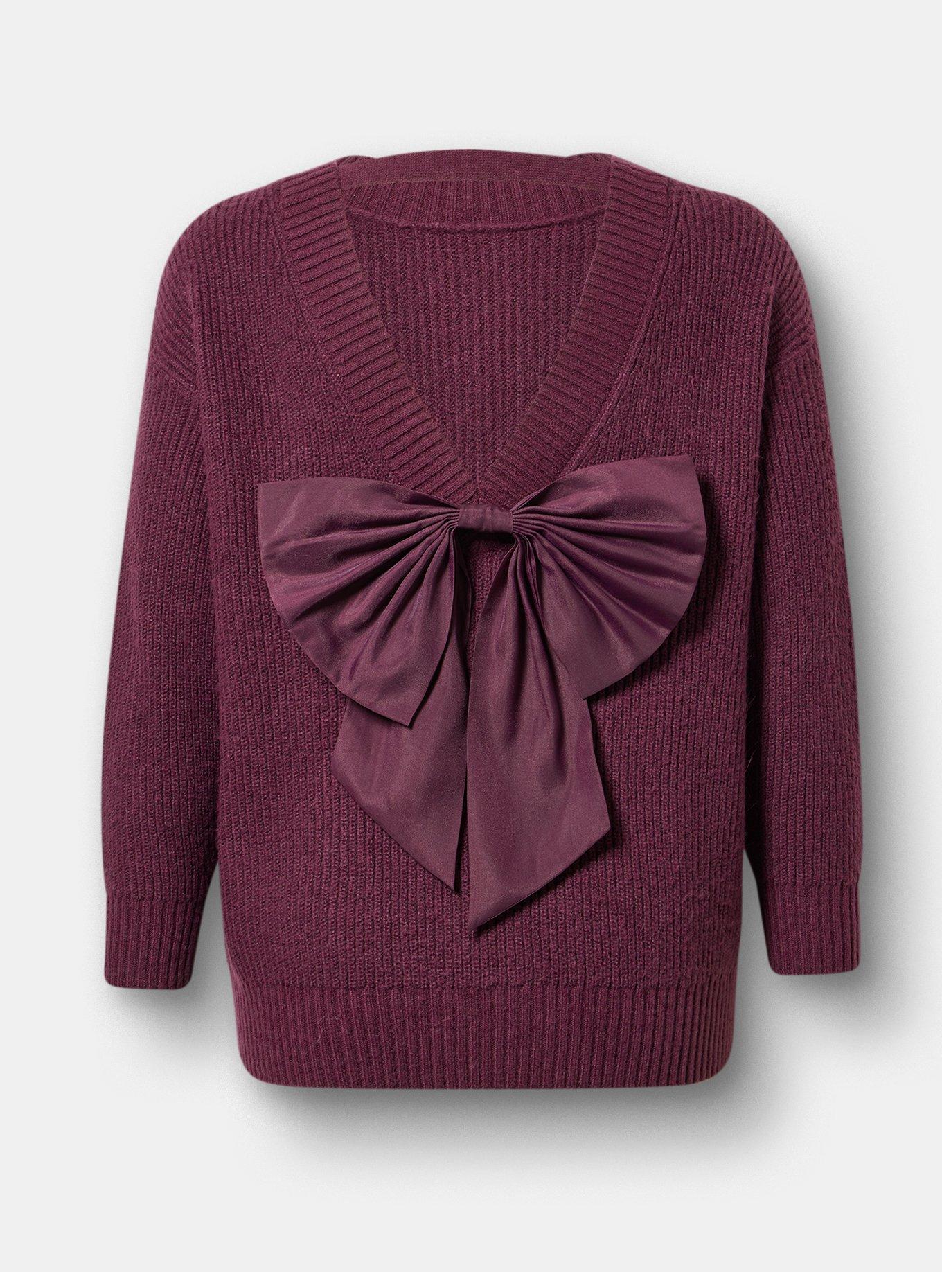 Back Bow Pullover Sweater