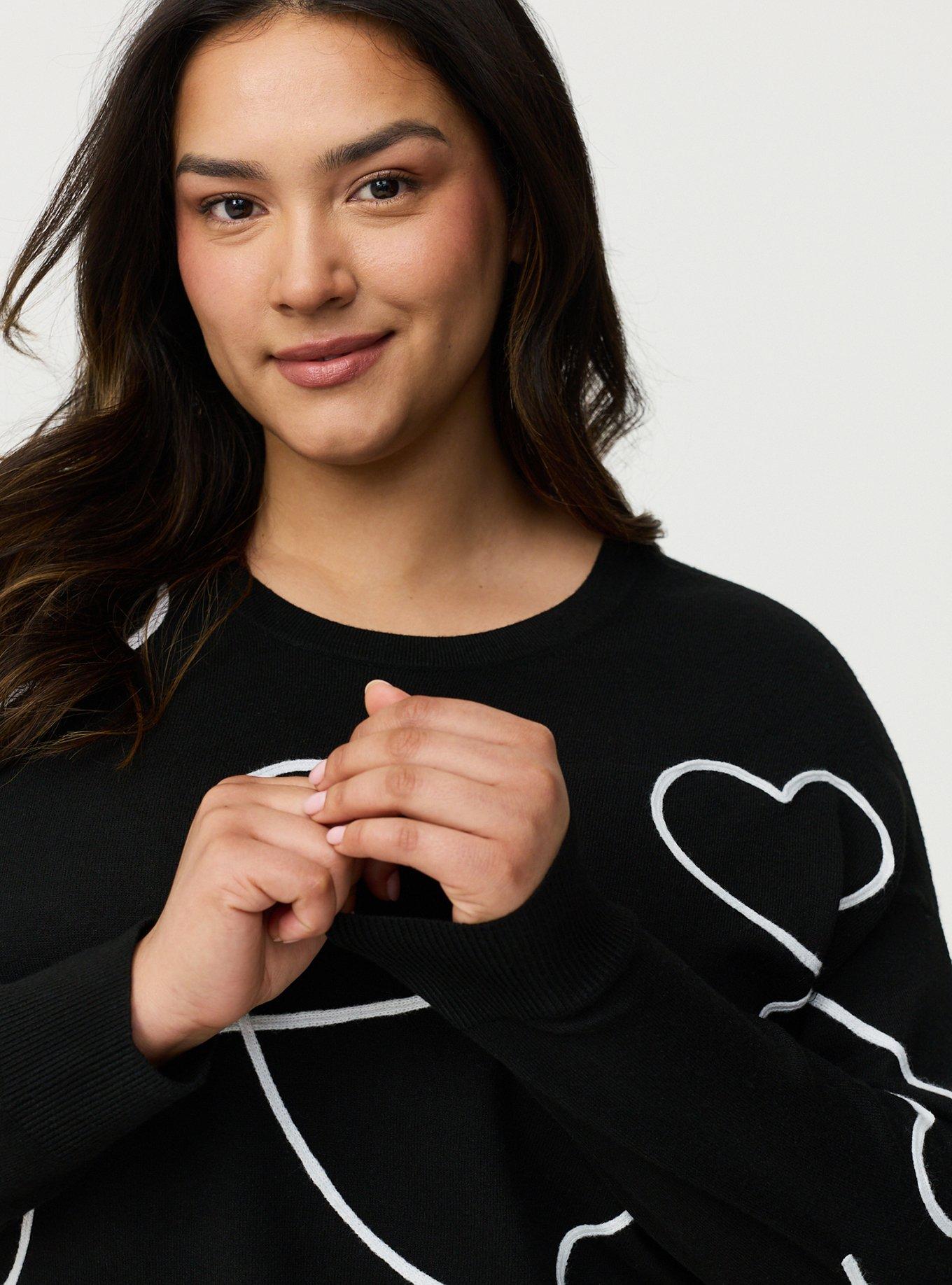 Luxe Cozy Crew Pullover Sweater, BLACK, alternate