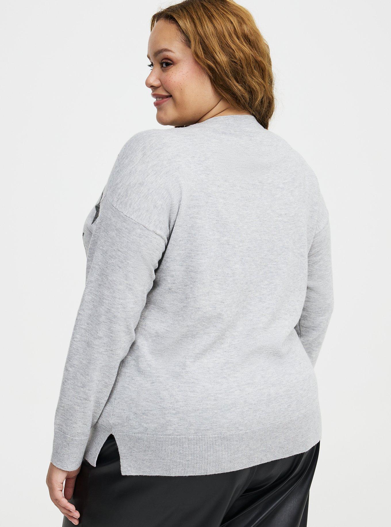 Luxe Cozy Crew Pullover Sweater, LIGHTEST HEATHER GREY, alternate