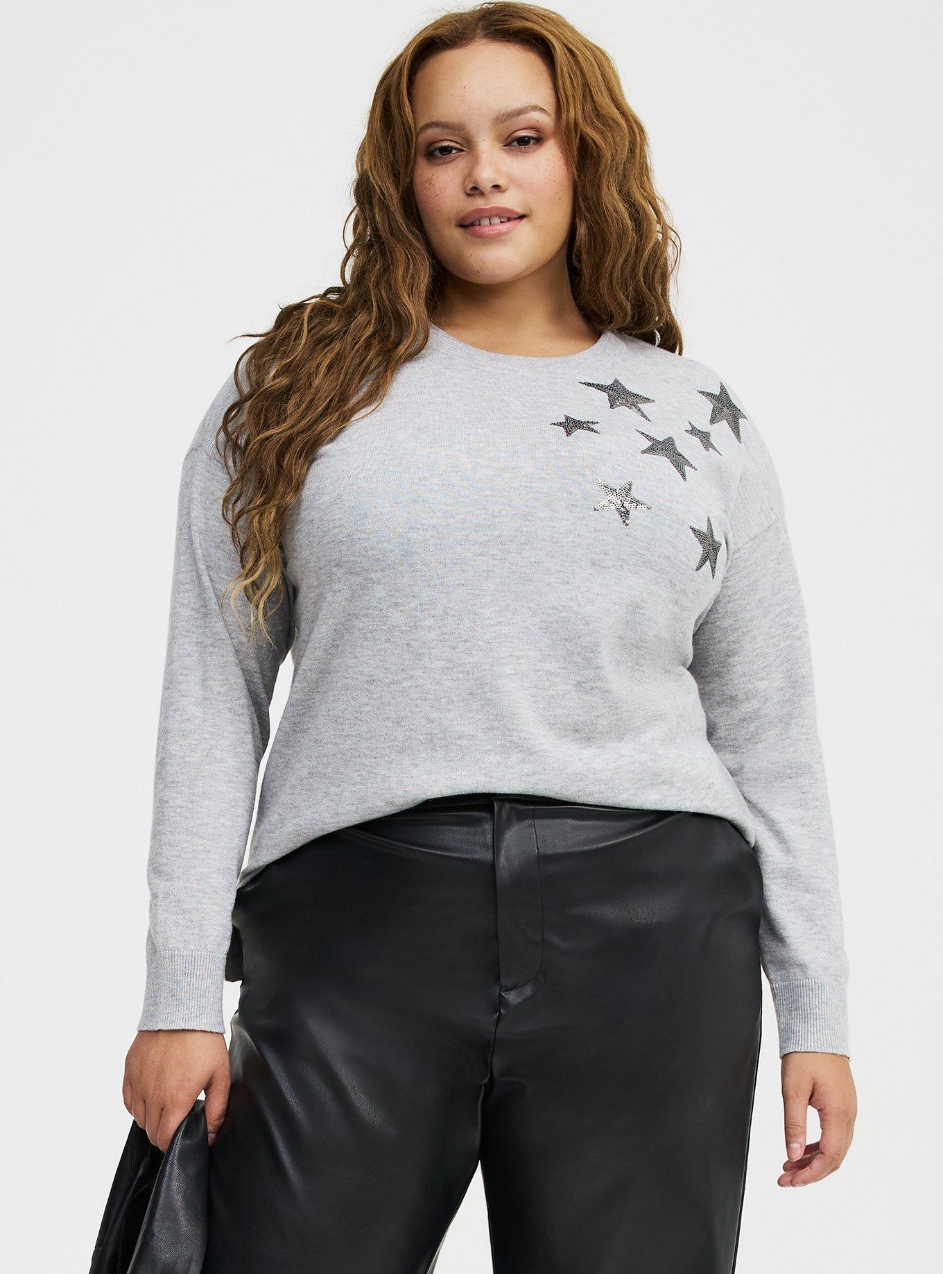 Luxe Cozy Crew Pullover Sweater, LIGHTEST HEATHER GREY, alternate