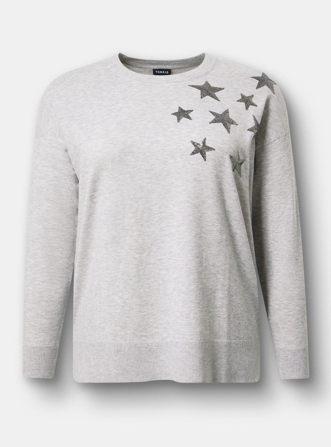 Luxe Cozy Crew Pullover Sweater, LIGHTEST HEATHER GREY, hi-res