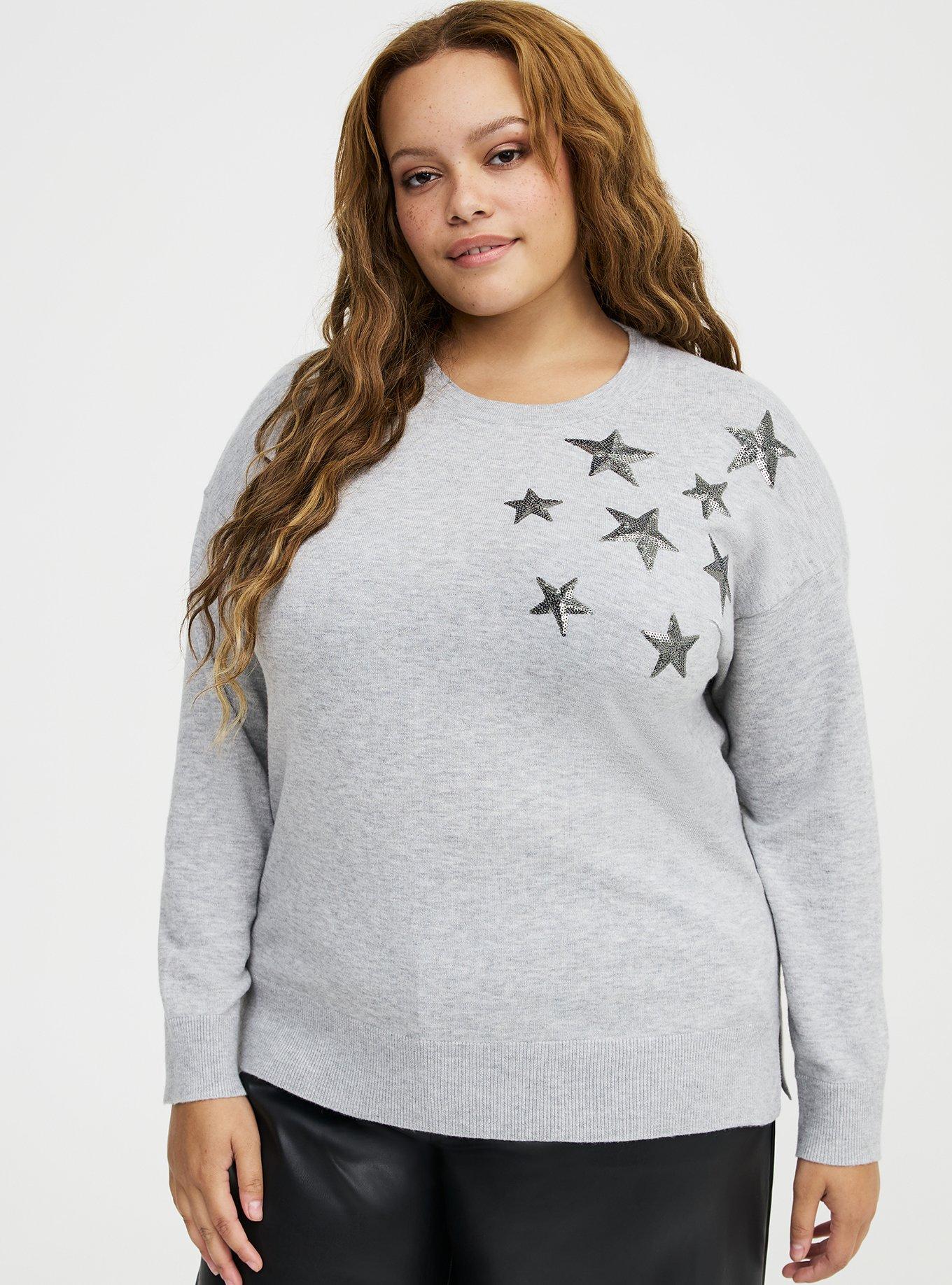 Luxe Cozy Crew Pullover Sweater, LIGHTEST HEATHER GREY, hi-res