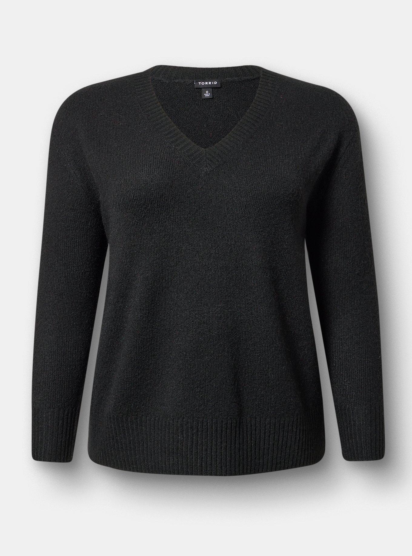 Plus Size - Vegan Cashmere V-Neck Pullover Sweater - Torrid