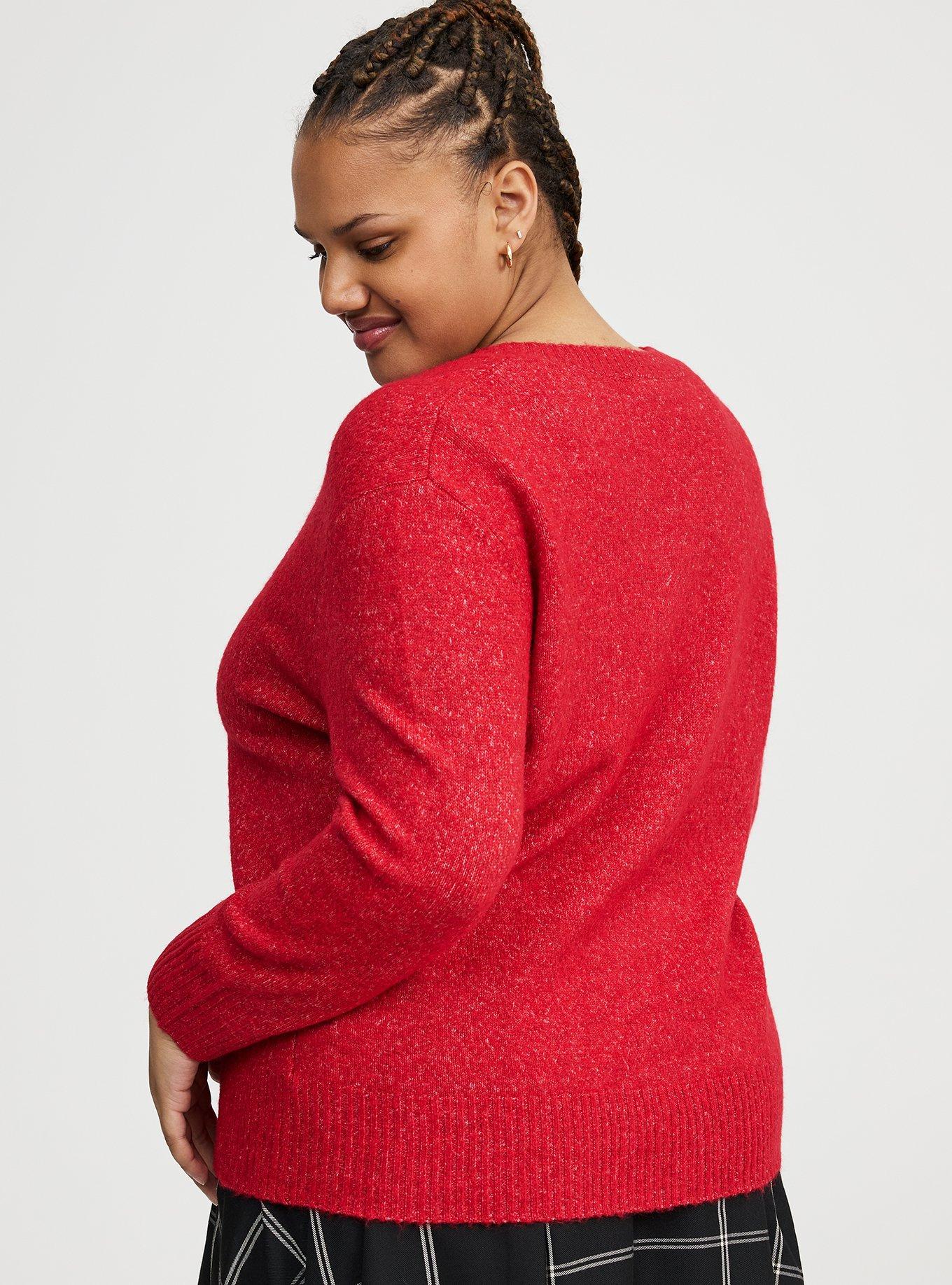 Vegan Cashmere V-Neck Pullover Sweater