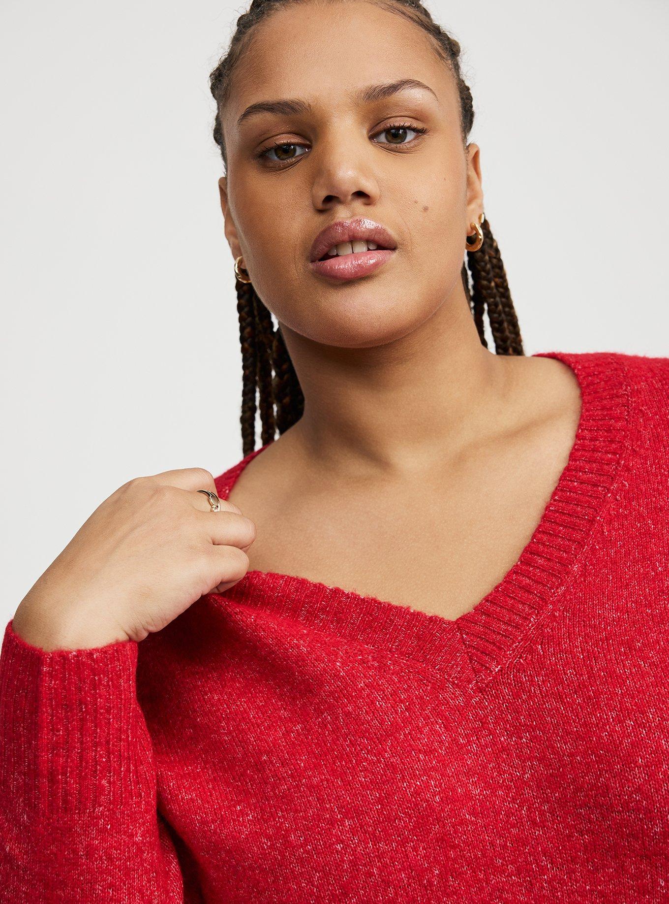 Vegan Cashmere V-Neck Pullover Sweater