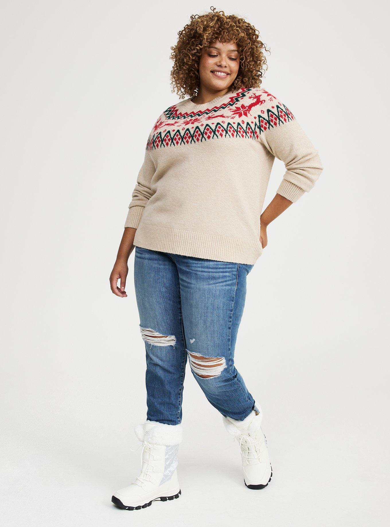 Fair Isle Crew Pullover Sweater