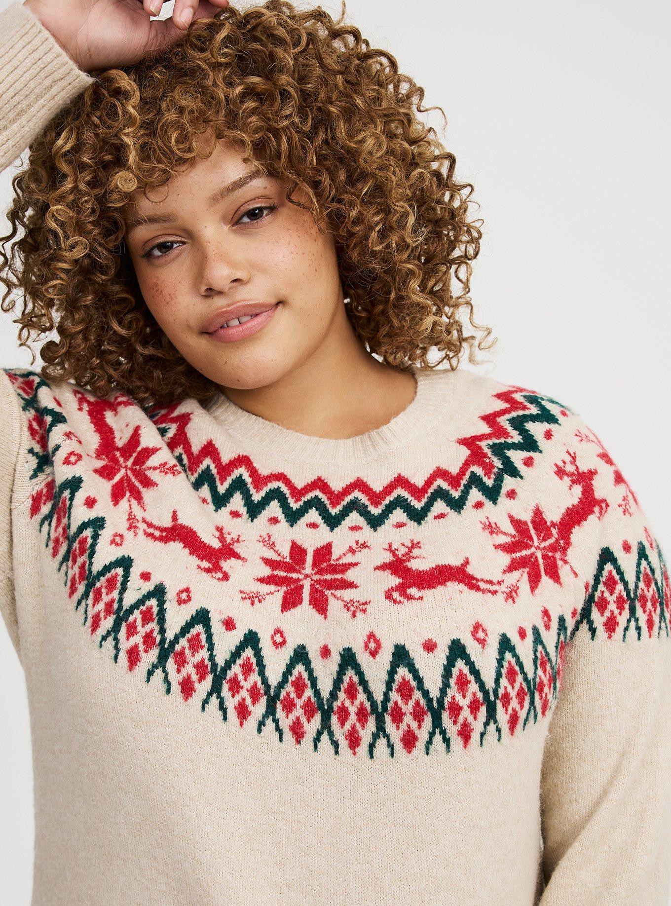 Fair Isle Crew Pullover Sweater