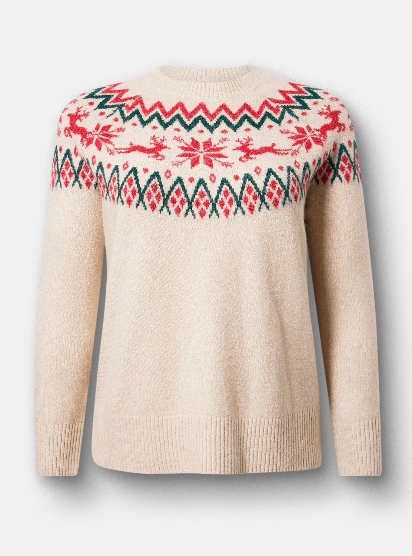 Fair Isle Crew Pullover Sweater