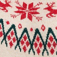 Fair Isle Crew Pullover Sweater, OATMEAL VEGAN CASHMERE, swatch