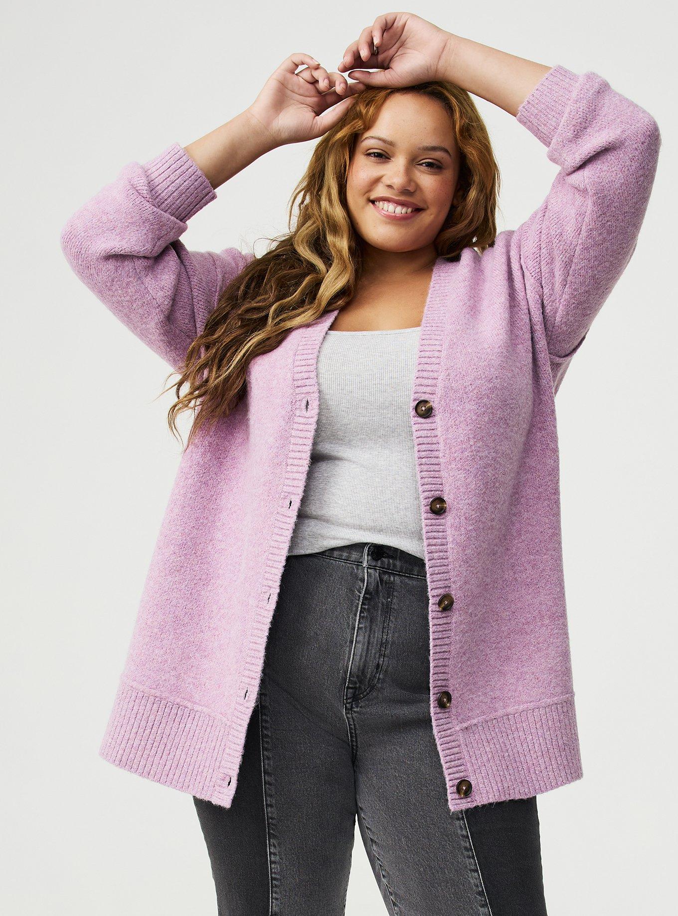 Plus Size - Vegan Cashmere V-Neck Cardigan - Torrid