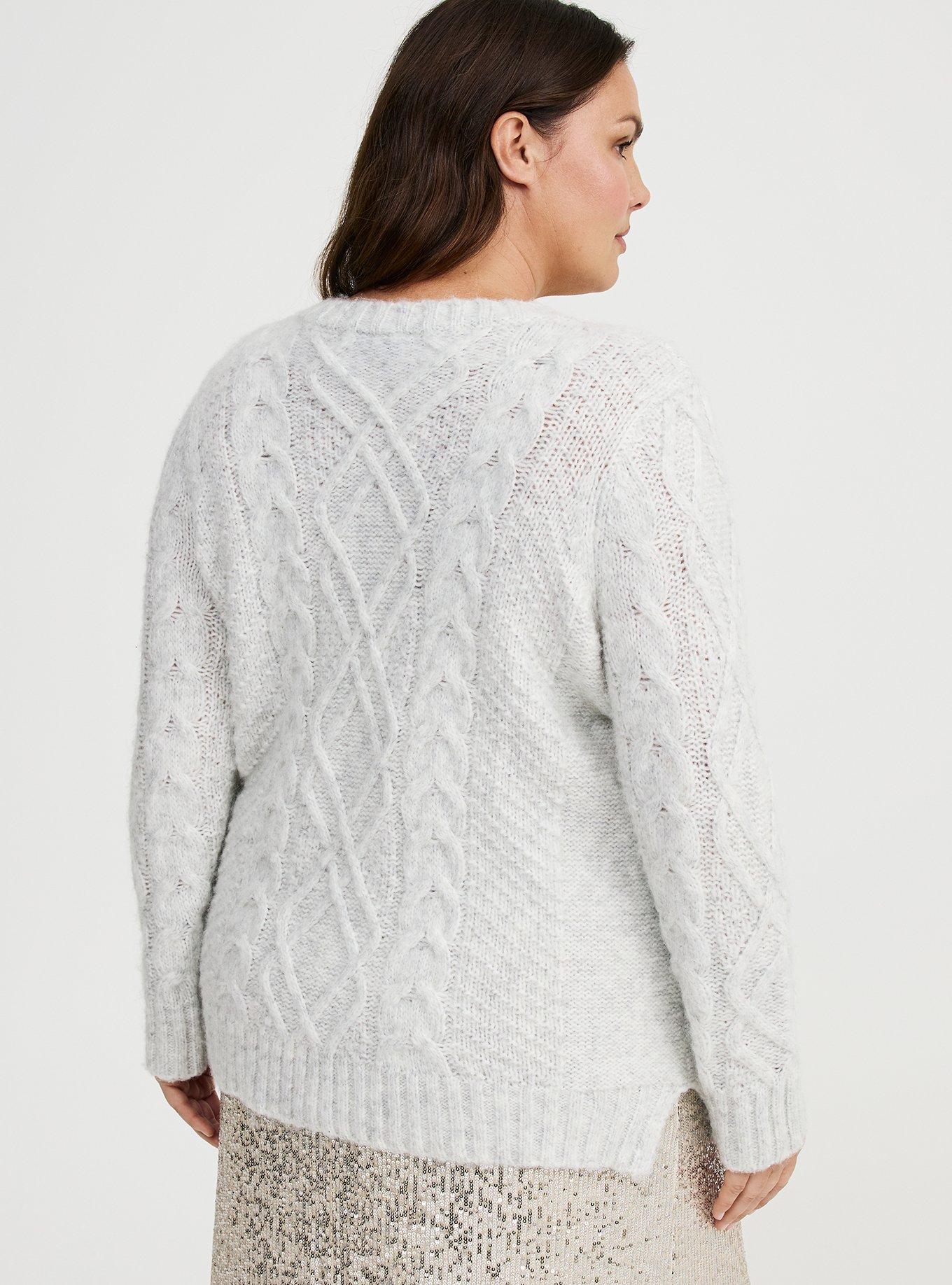 Cable Knit Tunic Sweater