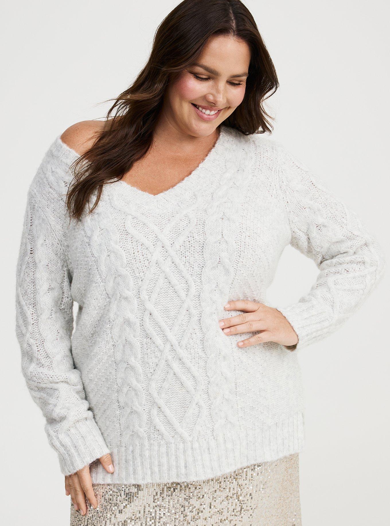 Cable Knit Tunic Sweater
