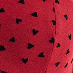 Retro Chic Flocked Mesh Belted Dress, HEARTS OUT RED RED DAHLIA, swatch