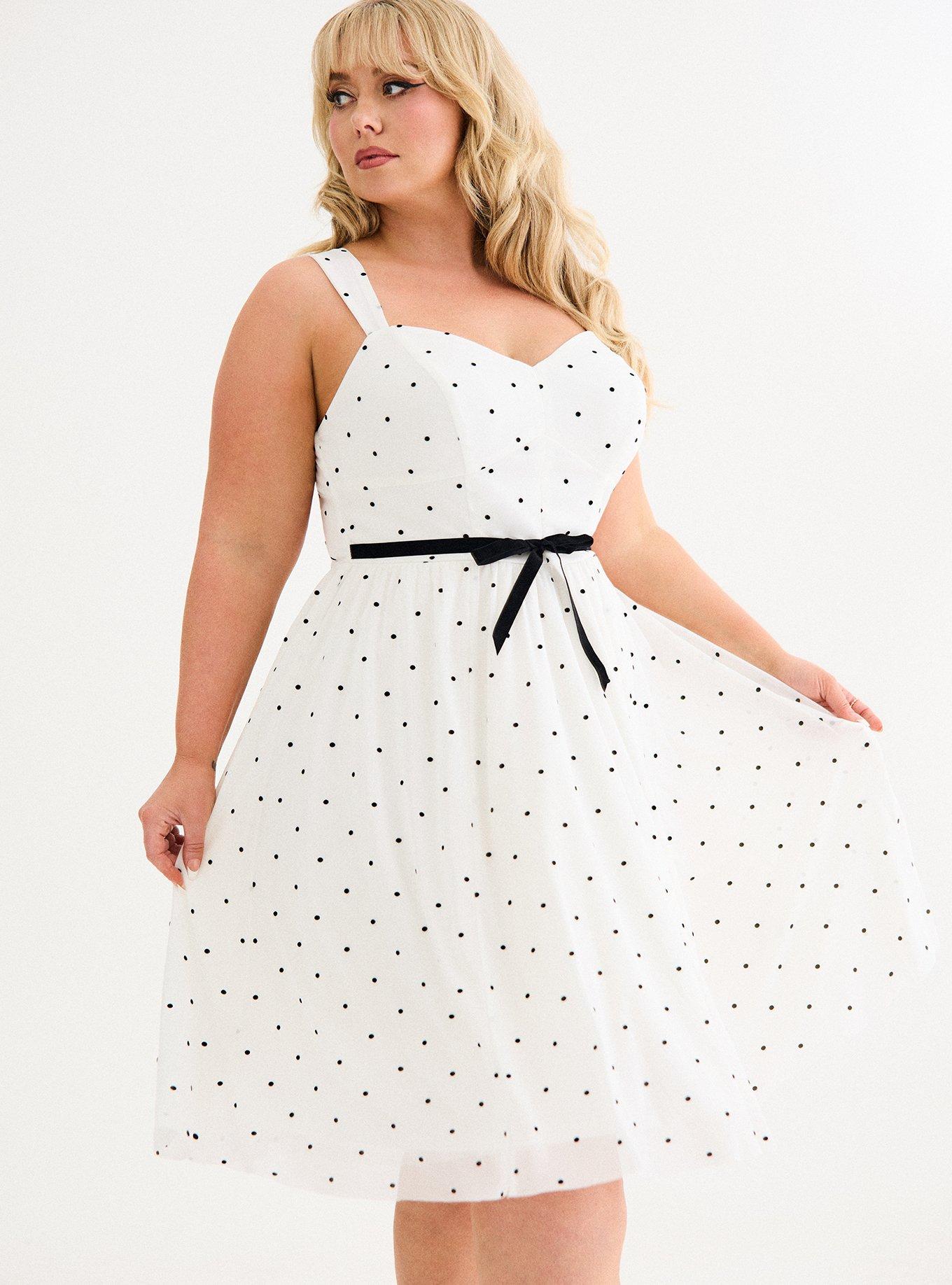 Retro Chic Flocked Mesh Belted Dress