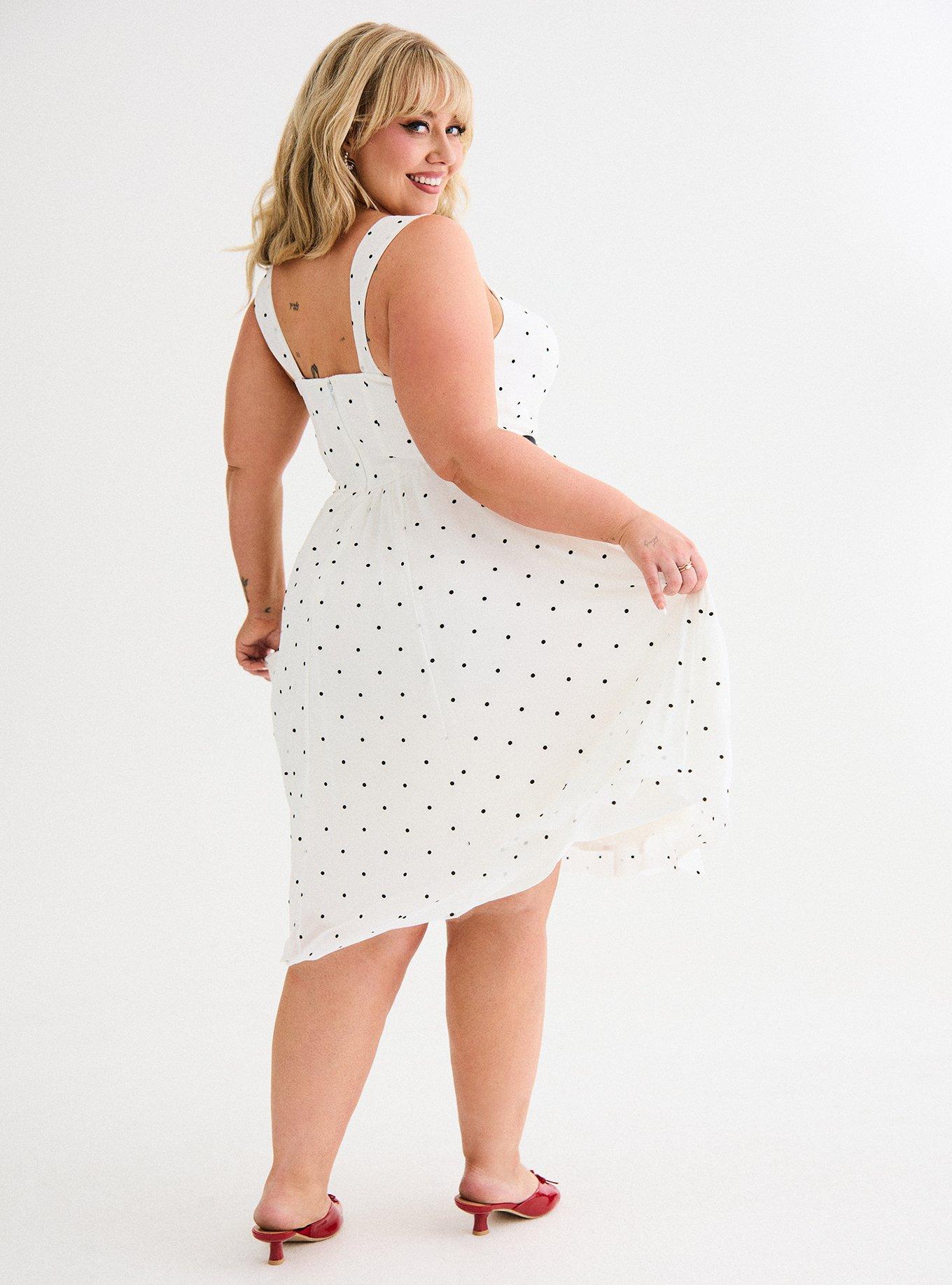 Retro Chic Flocked Mesh Belted Dress